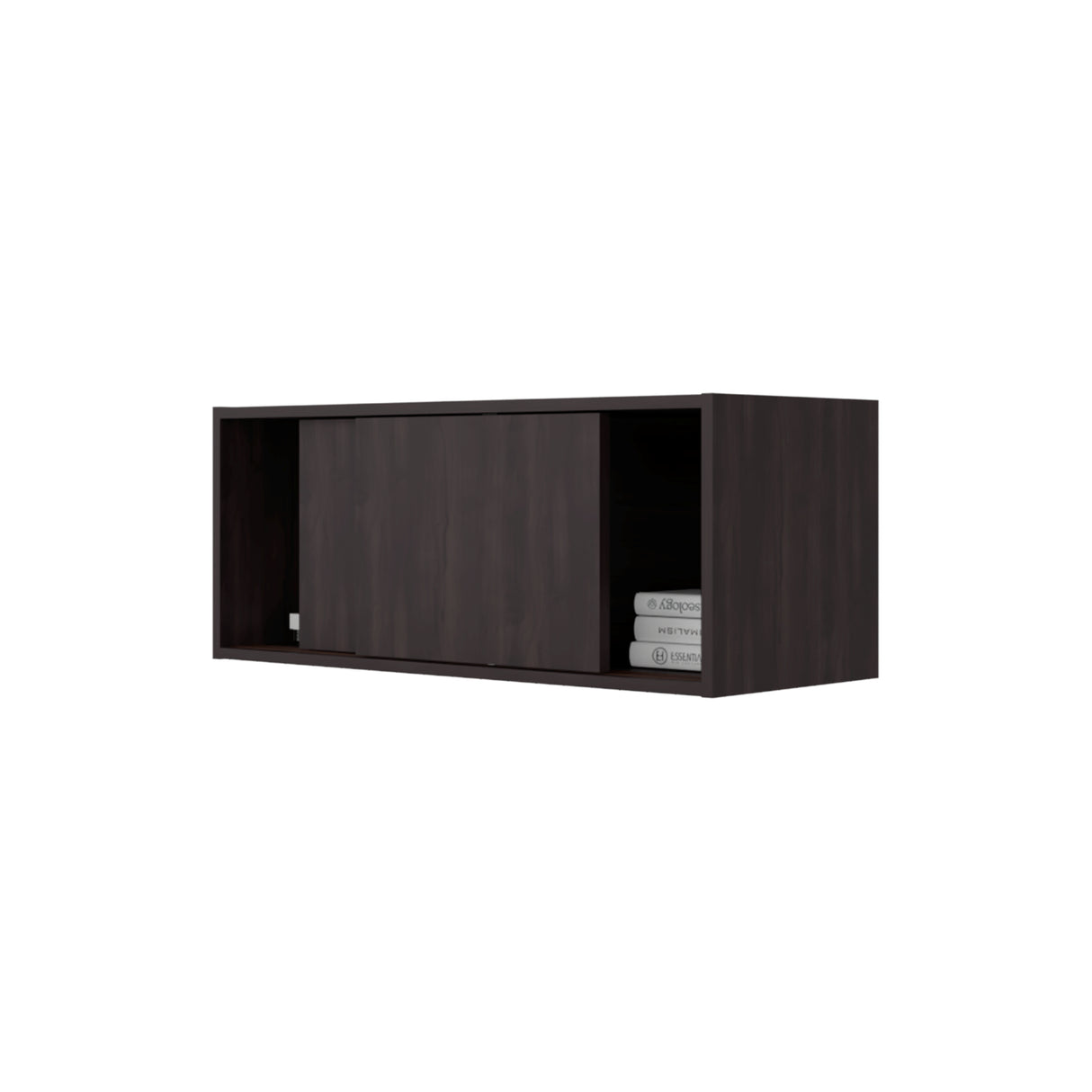 Gabinete de Oficina Office Nogal 81x33cm Rectangular Flotante - BIBLIOTECAS Y ESTANTERIAS | Bylmo