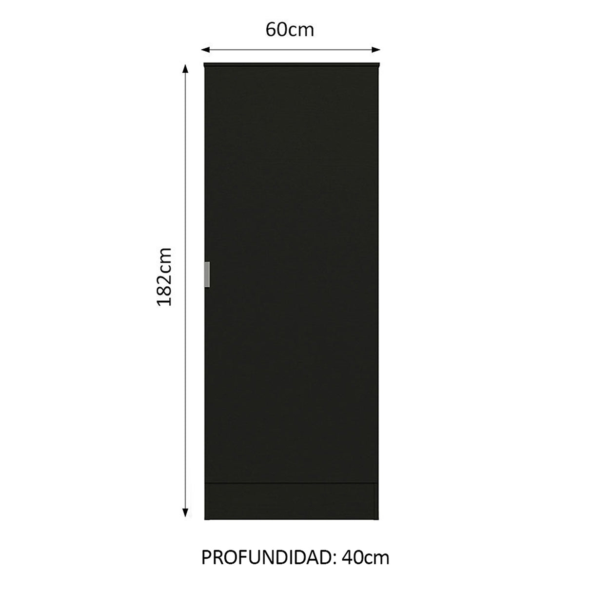 Zapatero Isis Negro 60x182cm Vertical de Siete Niveles - ZAPATEROS | Bylmo