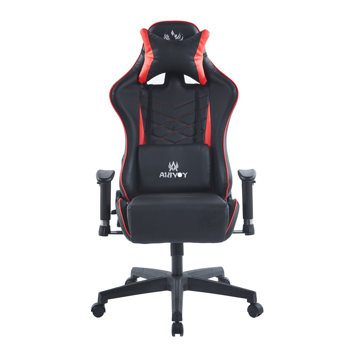 Silla Gamer Nova Negro y Rojo 53x137cm Reclinable con Soporte Lumbar y Apoya Cabezas - SILLAS DE OFICINA | Bylmo