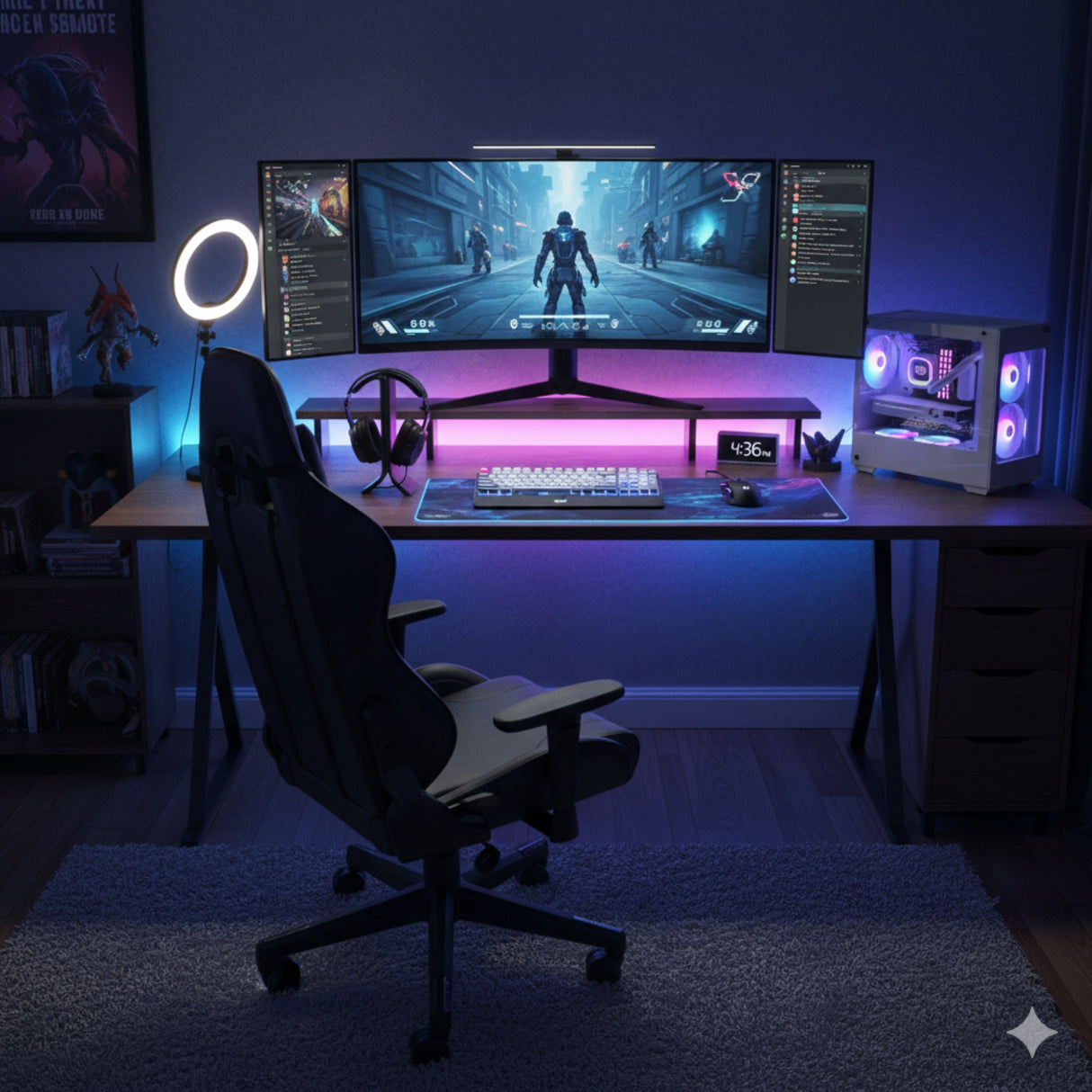 Silla Gamer Valorant Negro 52x133cm Reclinable con Soporte Lumbar y Apoya Cabezas - SILLAS DE OFICINA | Bylmo