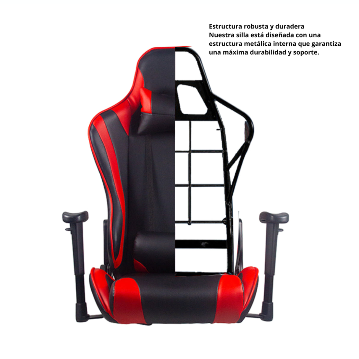 Silla Gamer Valorant Negro y Rojo 52x133cm Reclinable con Soporte Lumbar y Apoya Cabezas - SILLAS DE OFICINA | Bylmo