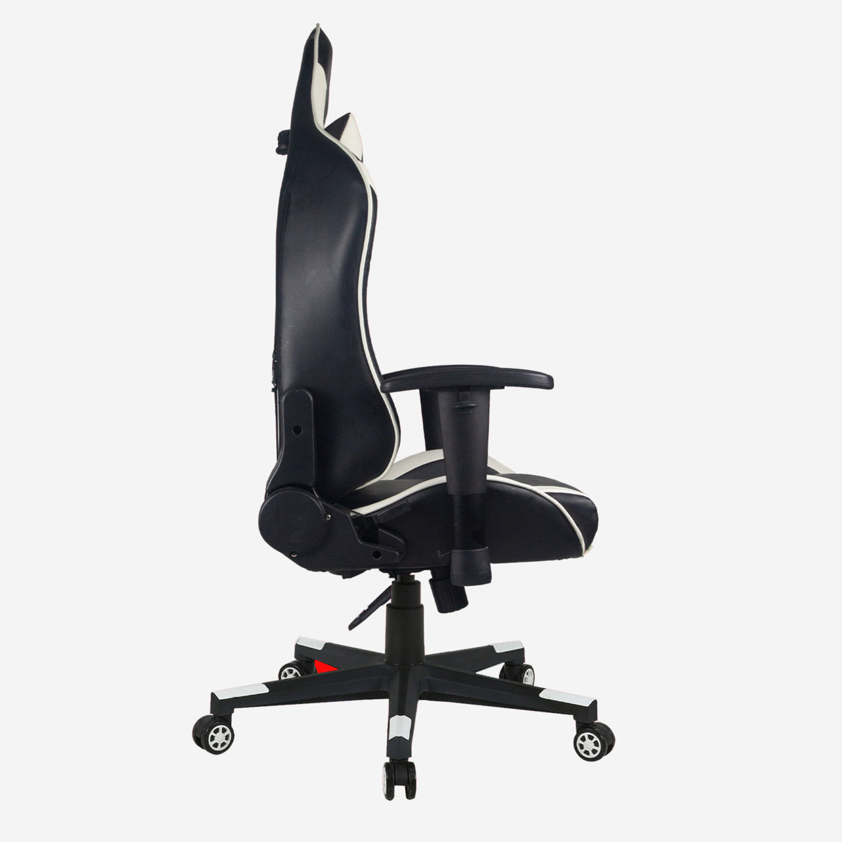 Silla Gamer Valorant Negro y Blanco 52x133cm Reclinable con Soporte Lumbar y Apoya Cabezas