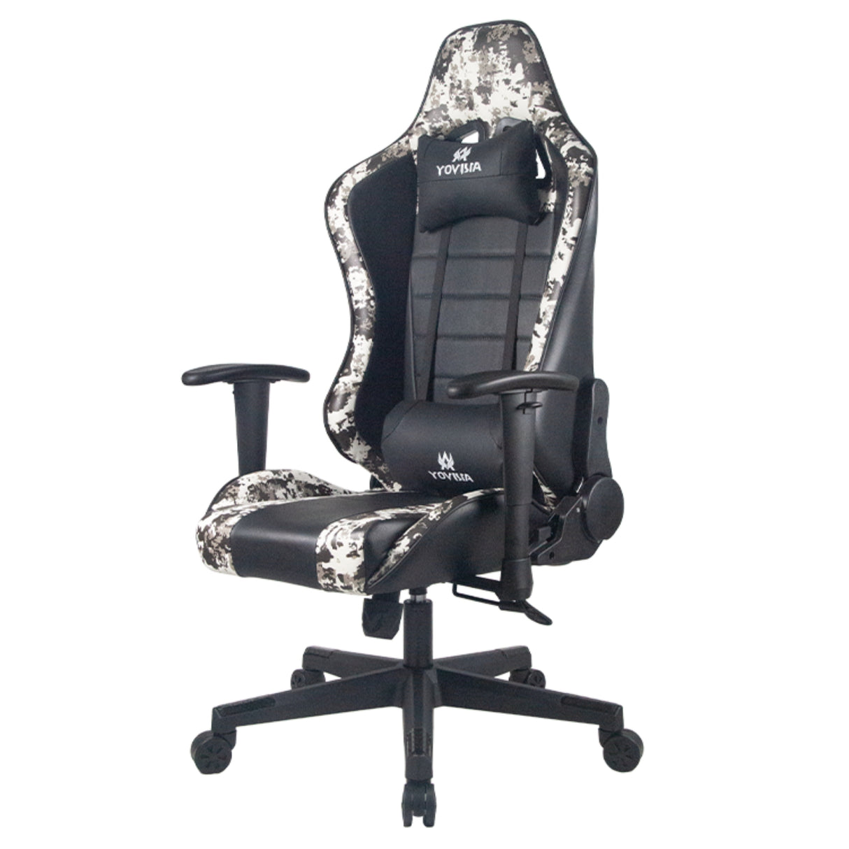 Silla Gamer Creed Negro 51x132cm Reclinable con Soporte Lumbar y Apoya Cabezas - SILLAS DE OFICINA | Bylmo
