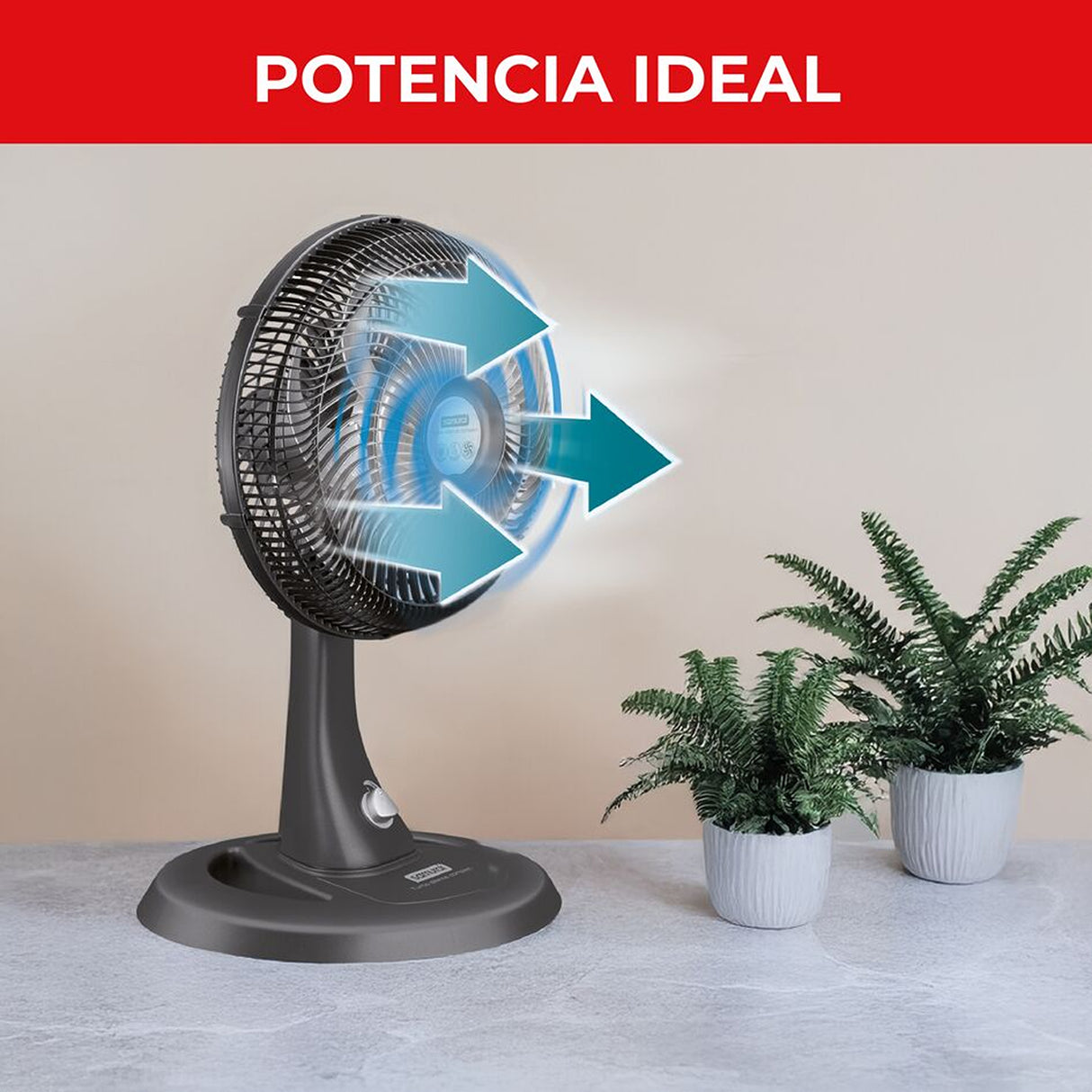 Ventilador 2 en 1 Samurai Turbo Silence Negro 40x122cm de Tres Velocidades - VENTILADORES | Bylmo