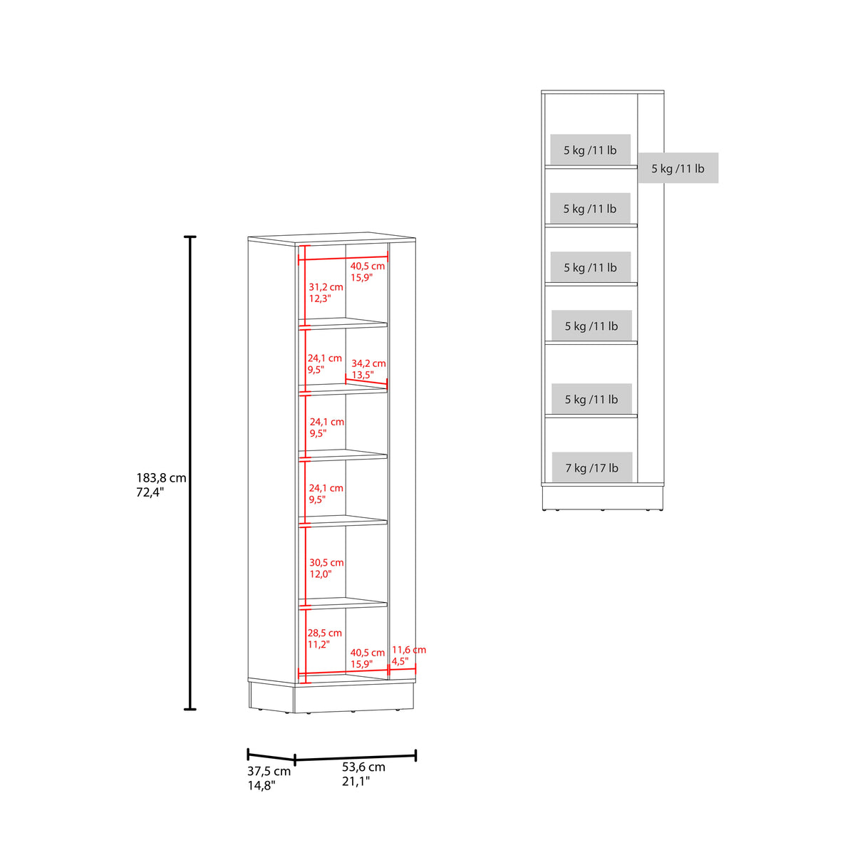 Mueble de Aseo Lilo Wengue 53.6x183.7cm con Una Puerta - MUEBLES DE ASEO Y ROPAS | Bylmo