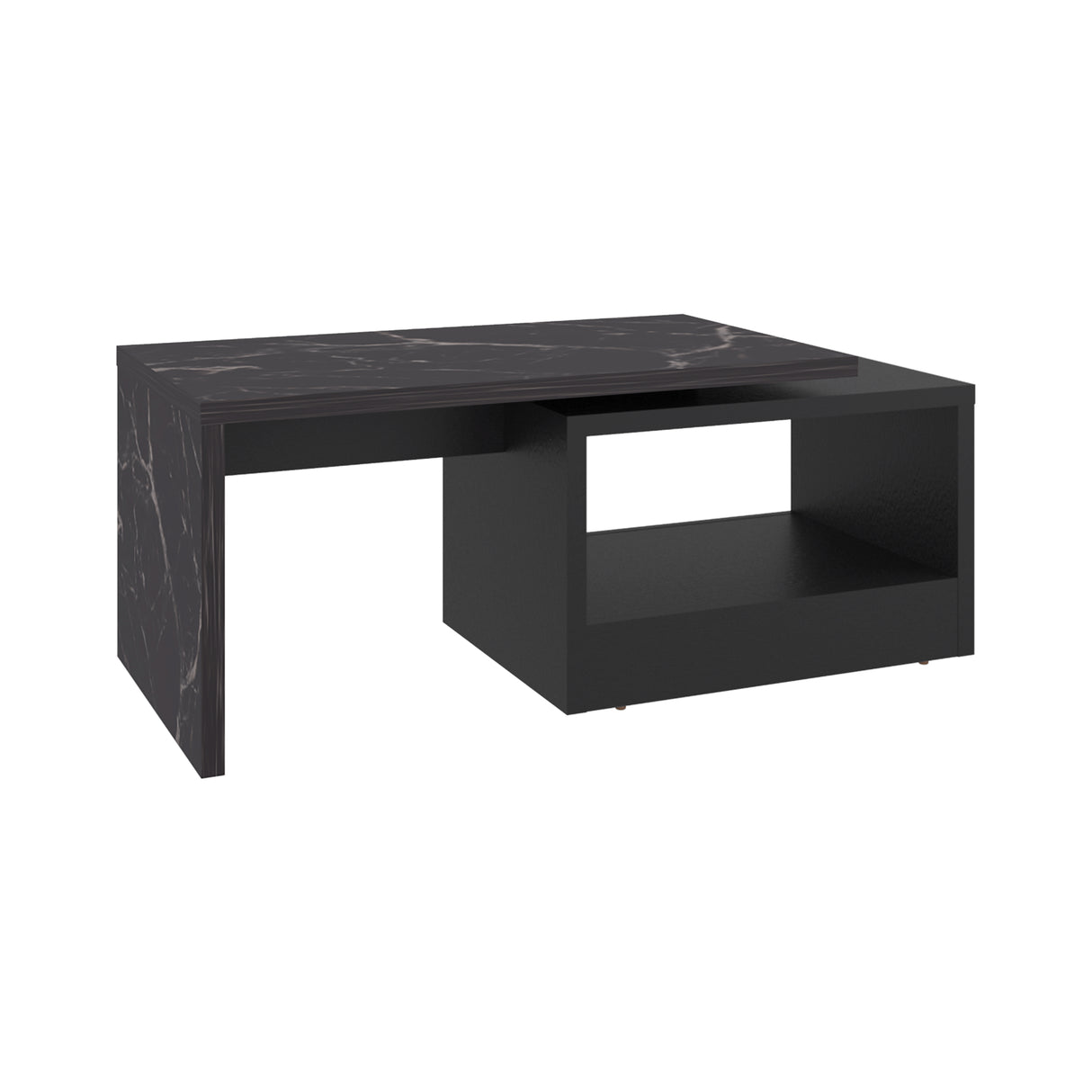 Mesa de Centro Kaia Wengue y Mamba 100.2x40cm Rectangular con Compartimiento - MESAS DE CENTRO | Bylmo