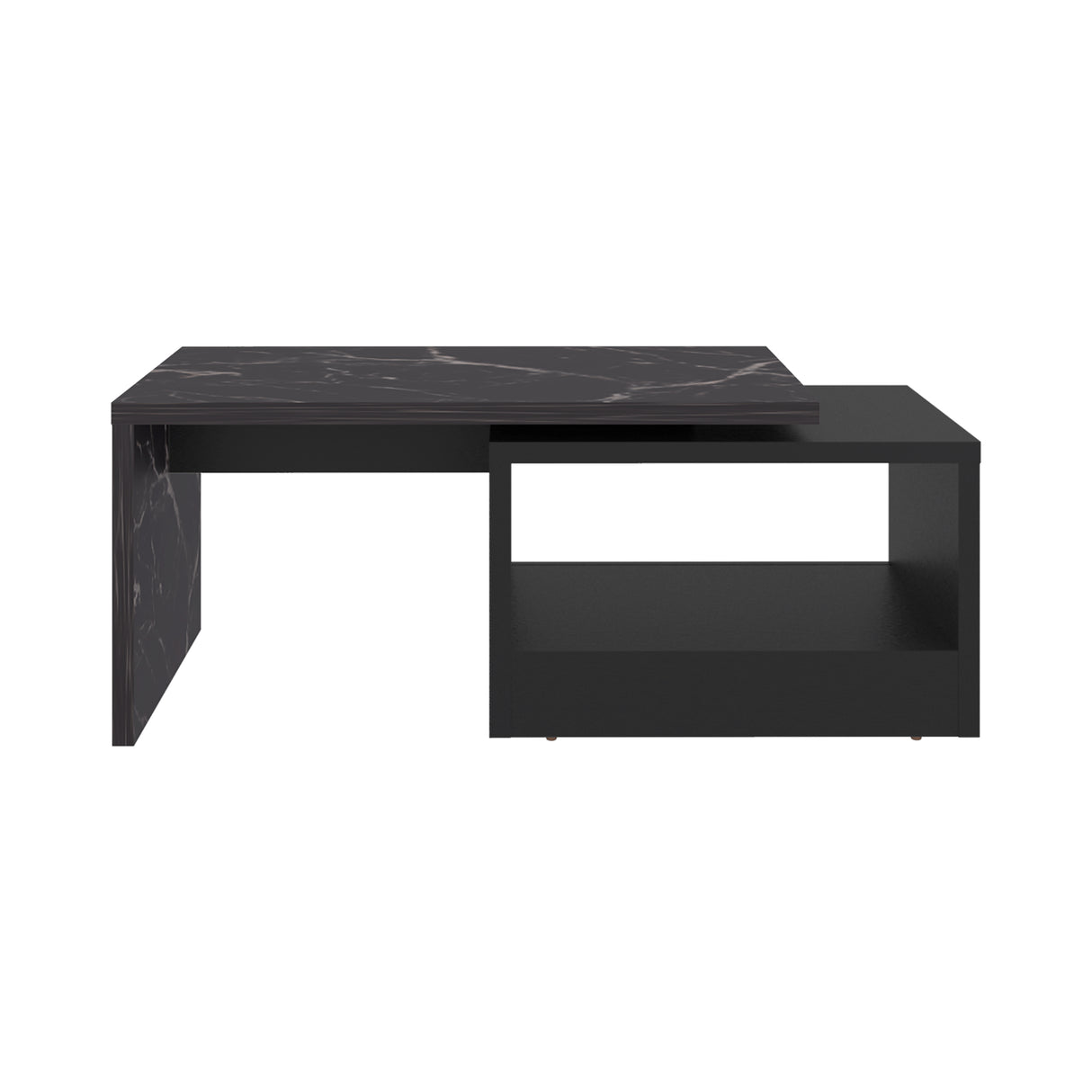 Mesa de Centro Kaia Wengue y Mamba 100.2x40cm Rectangular con Compartimiento - MESAS DE CENTRO | Bylmo