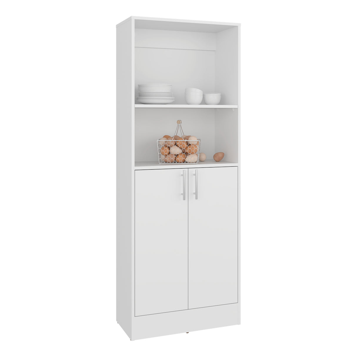 Alacena Juls Blanco 60x160cm y con Dos Puertas - ALACENAS Y MUEBLES MICROONDAS | Bylmo