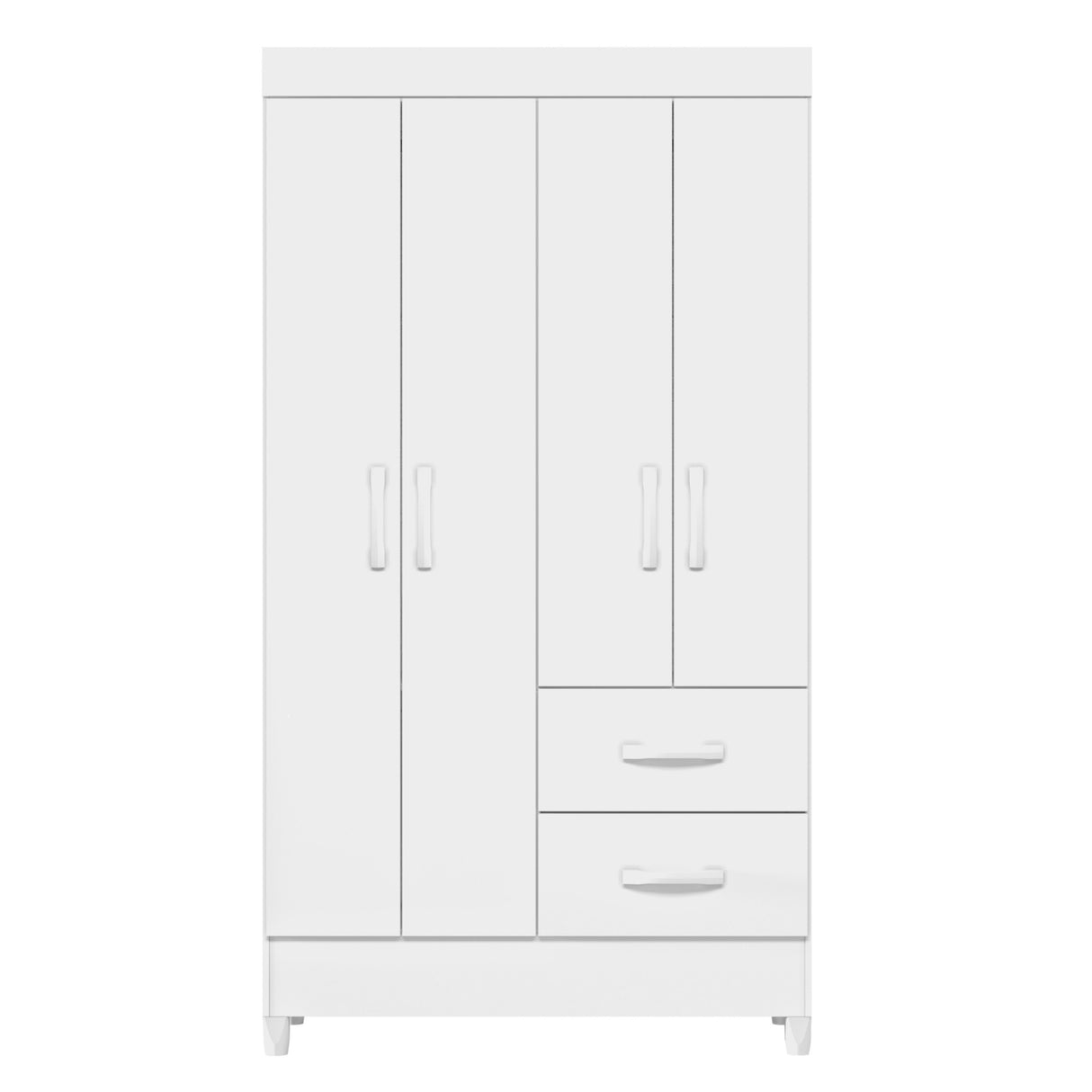 Armario para Ropa Moobi Blanco 98x181cm con Dos Cajones y con Cuatro Puertas - CLOSETS | Bylmo