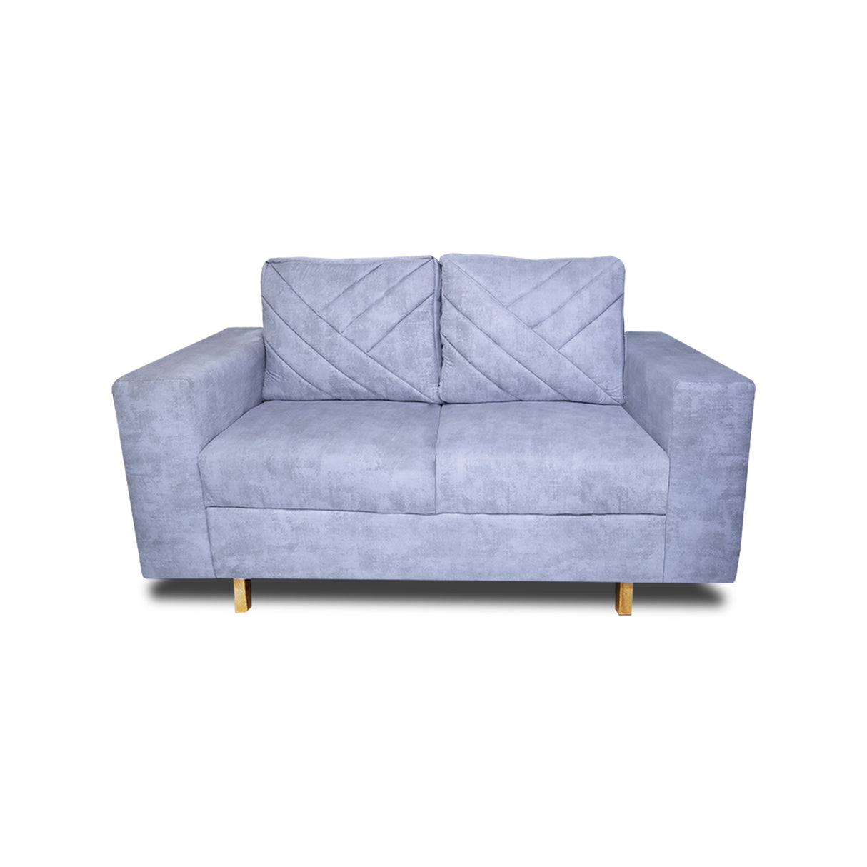 Sofá Amsterdam Blanco Nieve 150x72cm de Tela Amigable con Mascotas de Dos Puestos con Apoya Brazos - SOFAS Y POLTRONAS | Bylmo