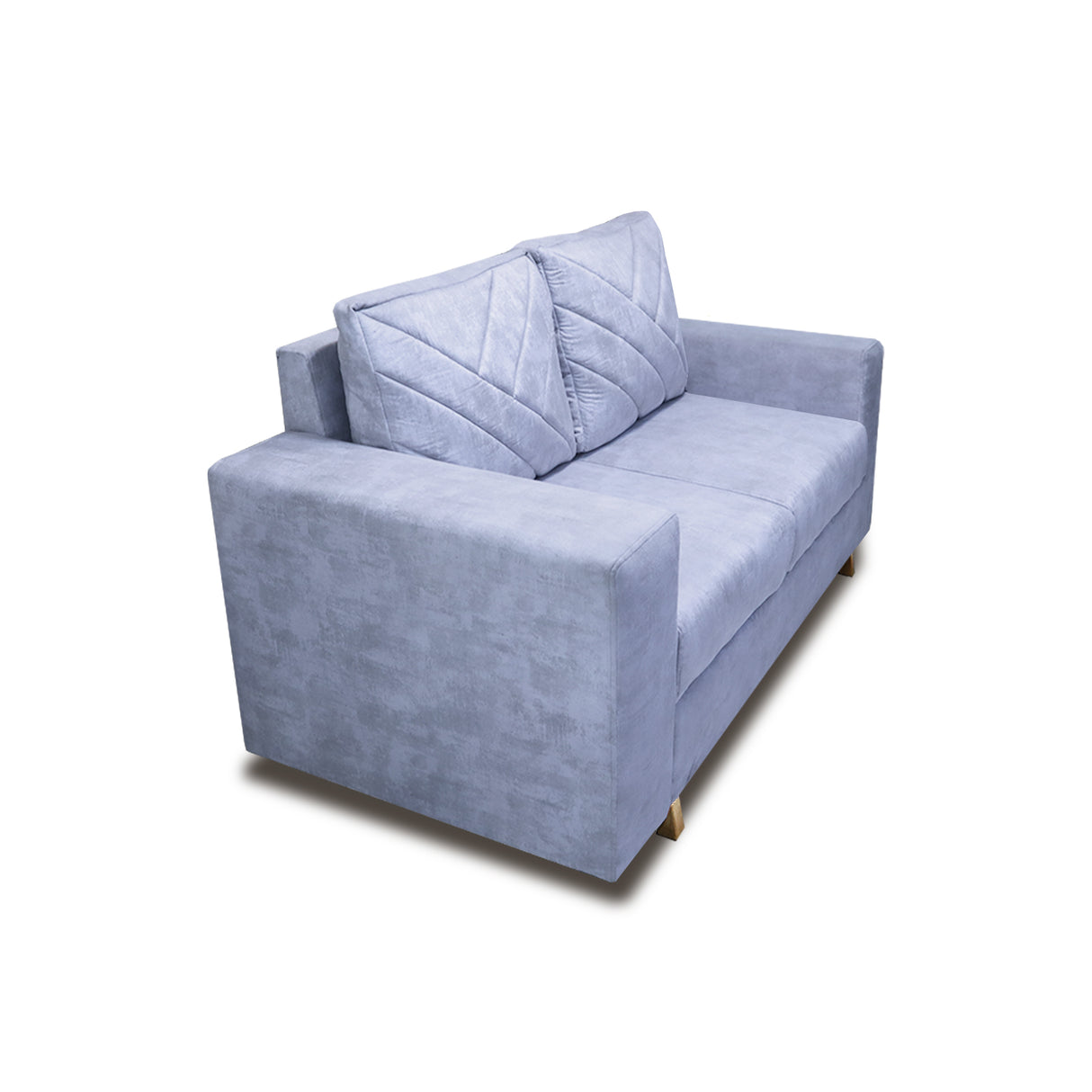 Sofá Amsterdam Blanco Nieve 150x72cm de Tela Amigable con Mascotas de Dos Puestos con Apoya Brazos - SOFAS Y POLTRONAS | Bylmo