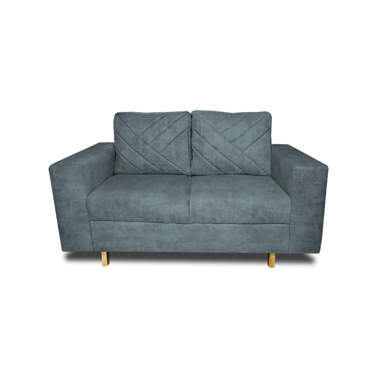 Sofá Amsterdam Acero 150x72cm de Tela Amigable con Mascotas de Dos Puestos con Apoya Brazos - SOFAS Y POLTRONAS | Bylmo