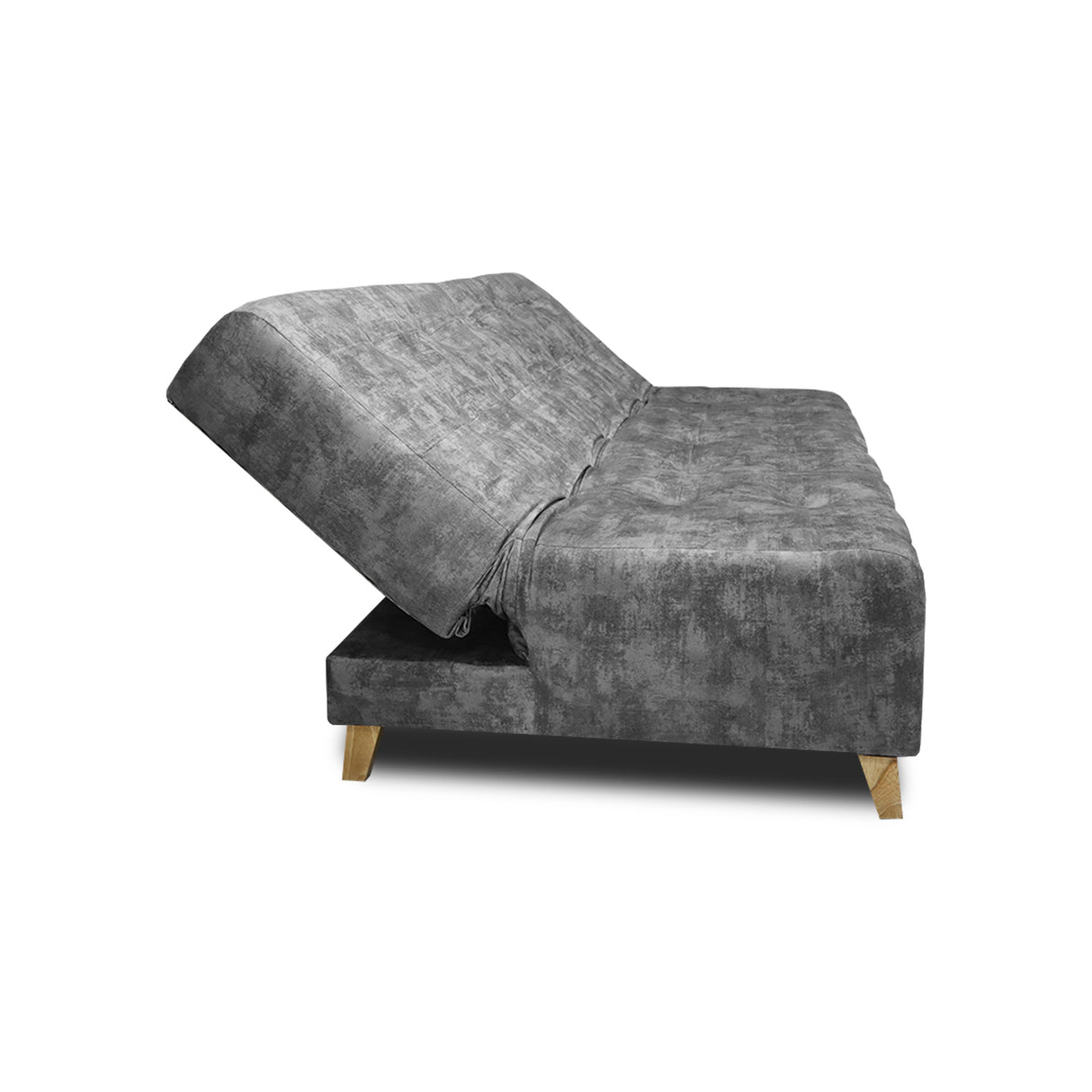 Sofá Cama Seiler Gris 180x94cm Reclinable de Tela Amigable con Mascotas de Tres Puestos con Apoya Brazos - SOFAS Y POLTRONAS | Bylmo