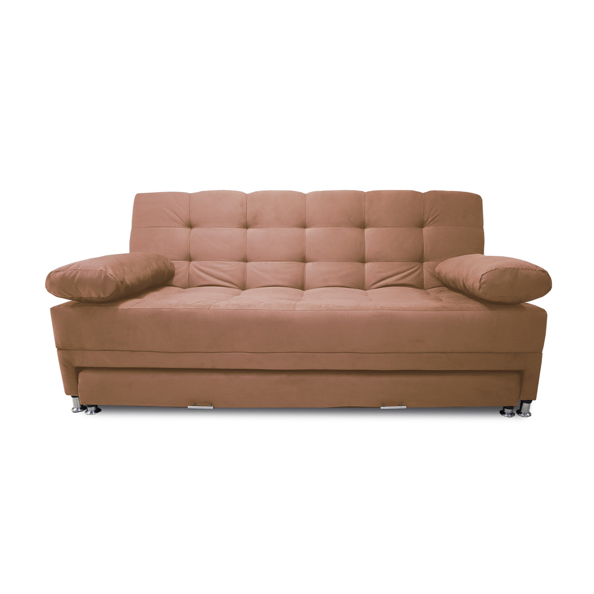 Sofá Cama Tarima Haller Camel 190x95cm Reclinable de Tela Amigable con Mascotas de Tres Puestos con Apoya Brazos - SOFAS Y POLTRONAS | Bylmo