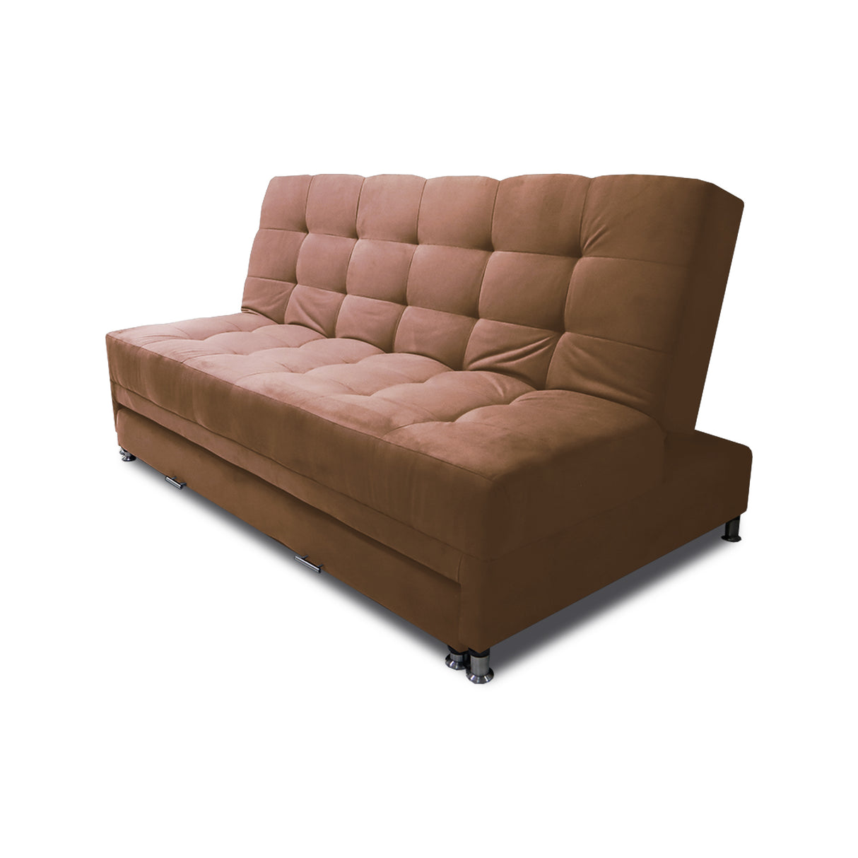 Sofá Cama Tarima Haller Camel 190x95cm Reclinable de Tela Amigable con Mascotas de Tres Puestos con Apoya Brazos - SOFAS Y POLTRONAS | Bylmo