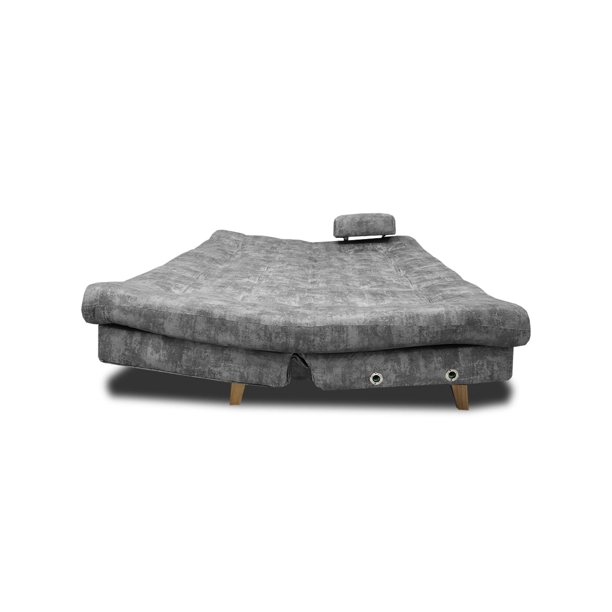 Sofá Cama Blum Gris 185x90cm Reclinable de Tela Amigable con Mascotas de Tres Puestos con Apoya Brazos - SOFAS Y POLTRONAS | Bylmo
