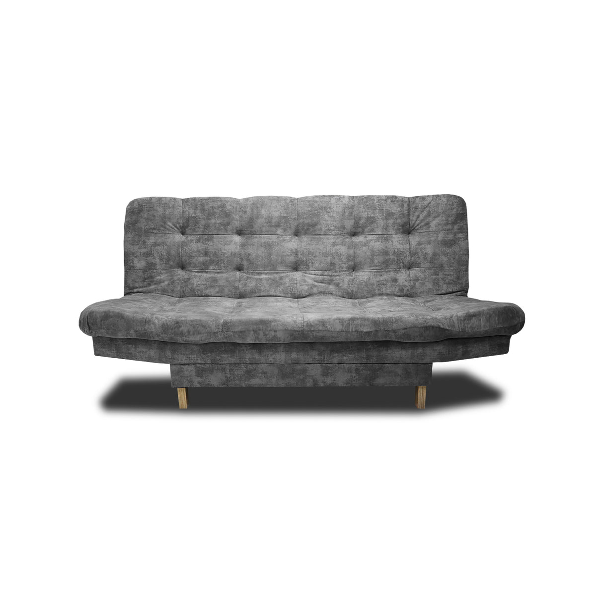 Sofá Cama Kuster Gris 185x90cm Reclinable de Tela Amigable con Mascotas de Tres Puestos sin Apoya Brazos - SOFAS Y POLTRONAS | Bylmo