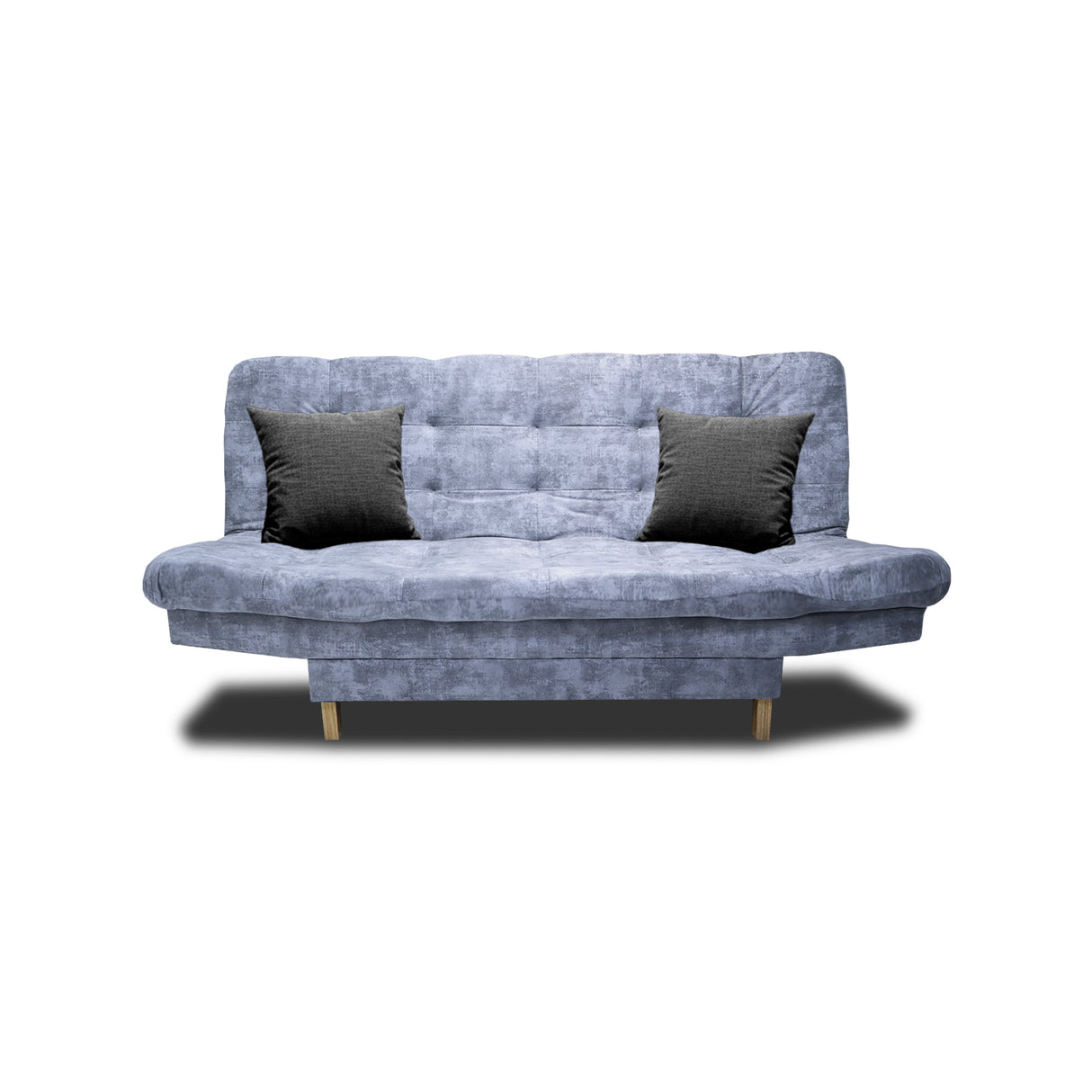 Sofá Cama Kuster Blanco Natural 185x90cm Reclinable de Tela Amigable con Mascotas de Tres Puestos sin Apoya Brazos - SOFAS Y POLTRONAS | Bylmo