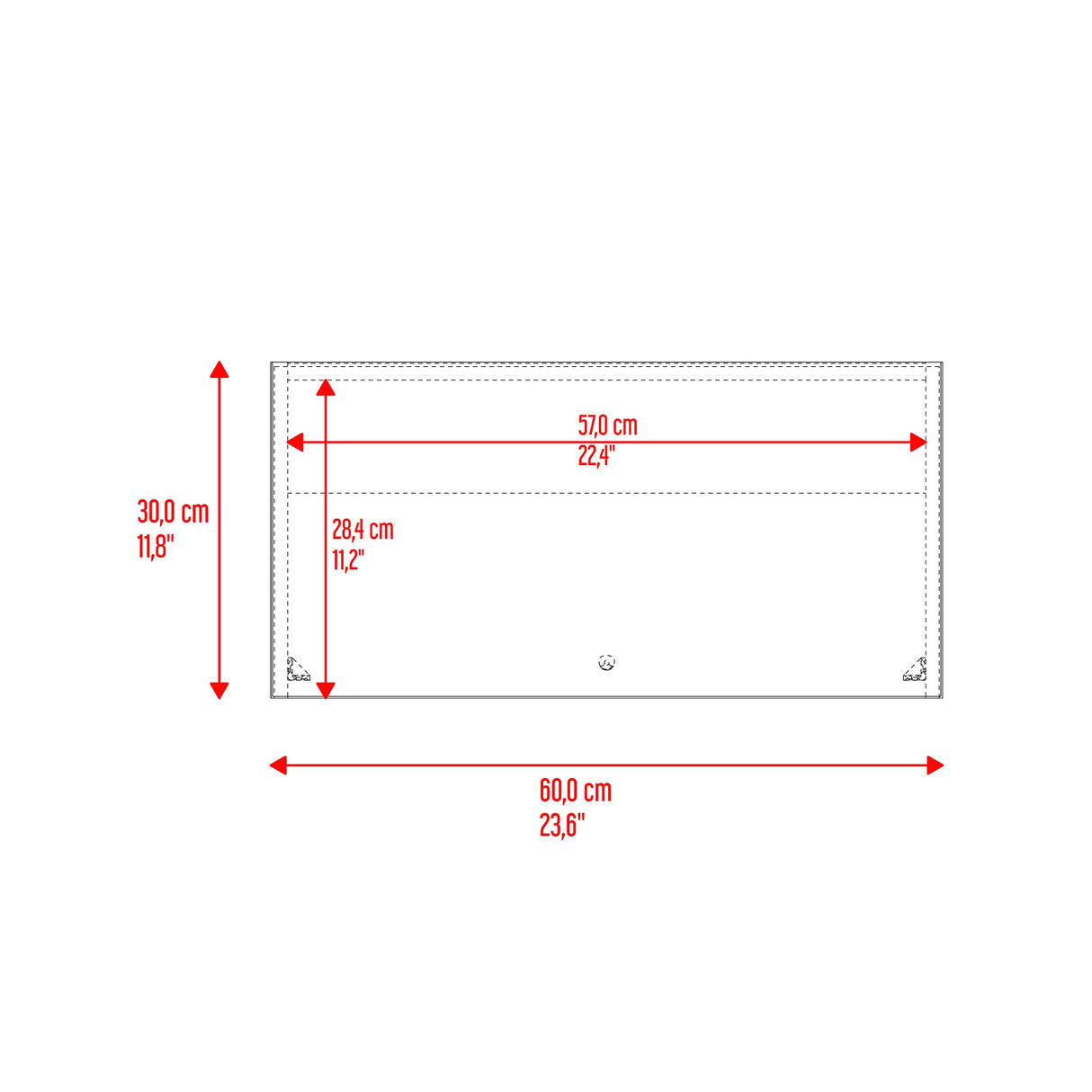 Complemento para Closet Tuhogar Blanco 60x30cm con Una Puerta - CLOSETS | Bylmo