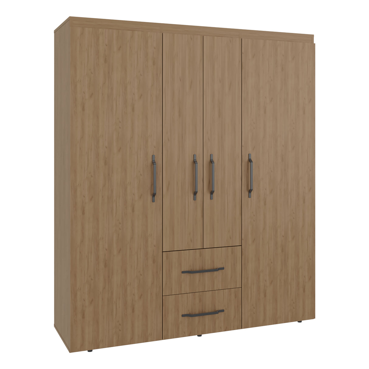 Closet Bariloche Fresno 150.3x177.9cm con Cuatro Puertas y con Dos Cajones - CLOSETS | Bylmo