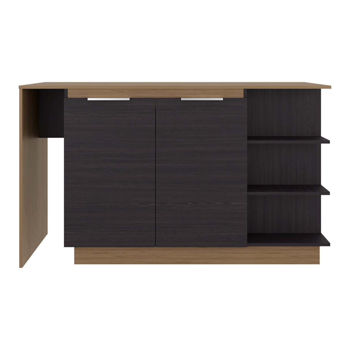 Barra de Cocina Lumina Wengue y Fresno 150x89.2cm con Cuatro Entrepaños - BARRAS Y MUEBLES AUXILIARES | Bylmo