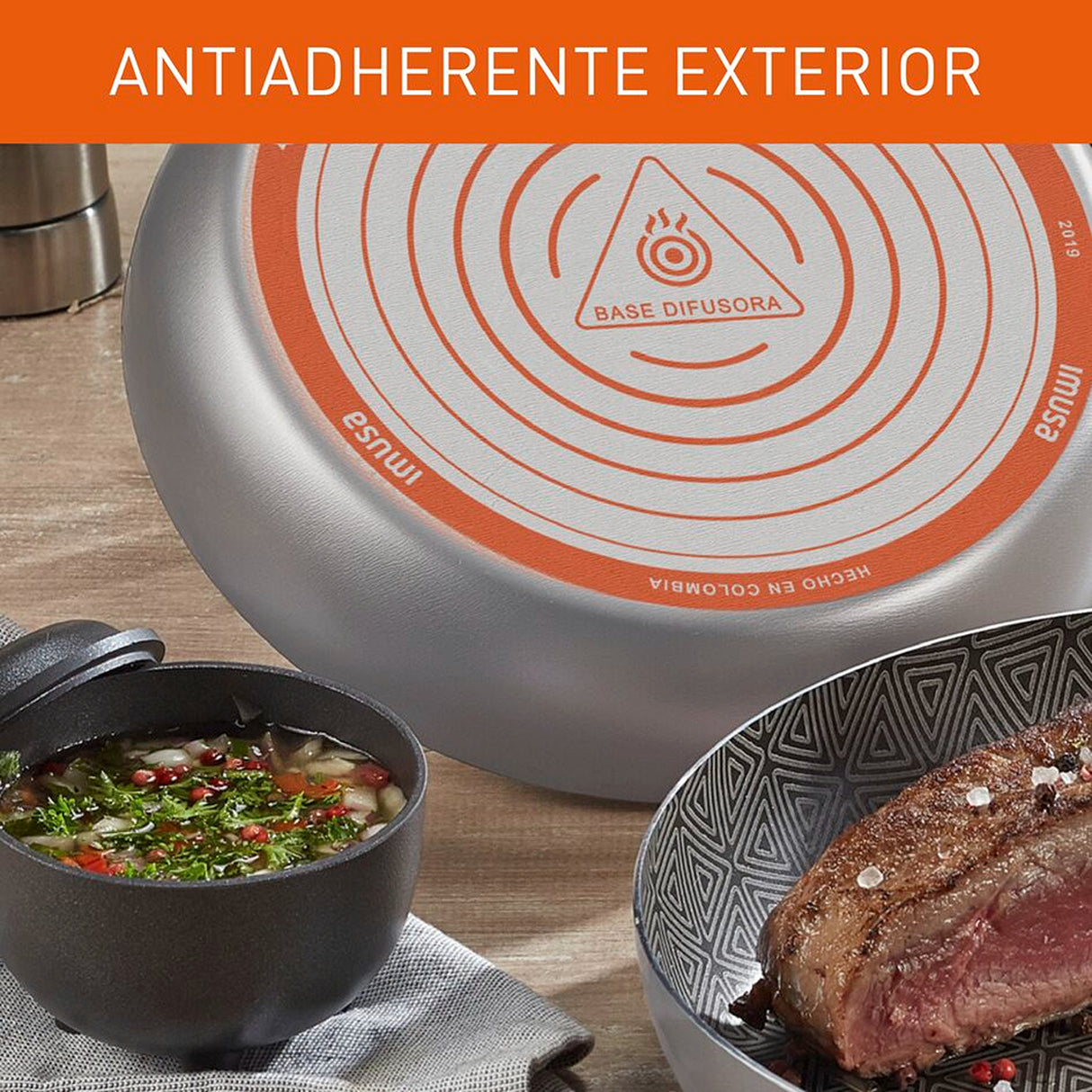 Batería de Cocina Imusa Talent Plateado 27.6x30.8cm de 17 Piezas Antiadherente - OLLAS Y SARTENES | Bylmo