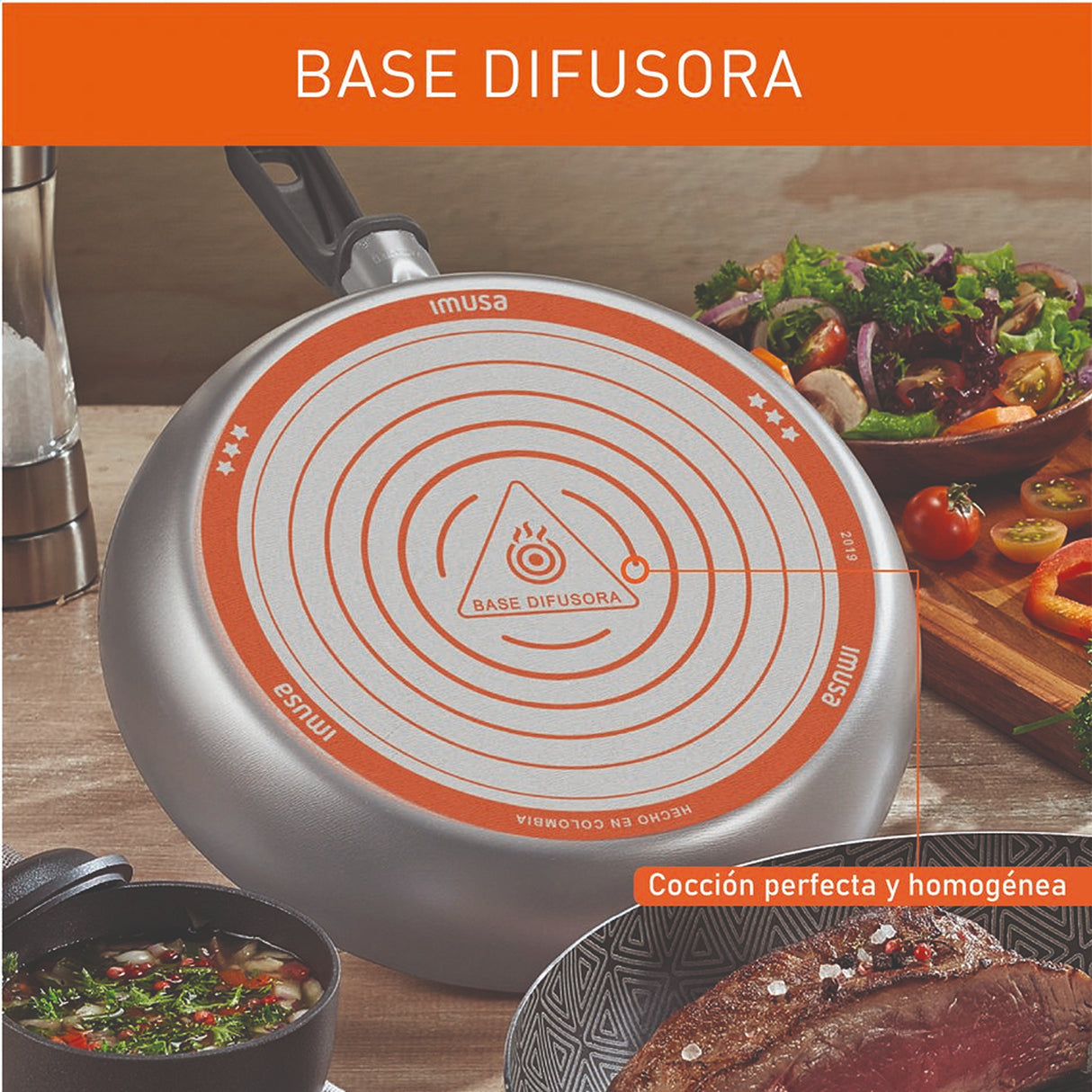Batería de Cocina Imusa Talent Plateado 27.6x30.8cm de 17 Piezas Antiadherente - OLLAS Y SARTENES | Bylmo