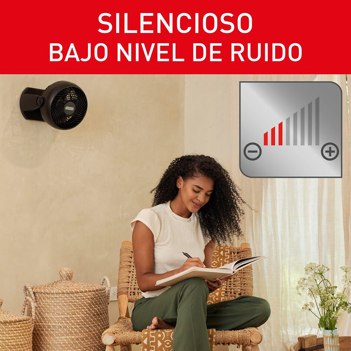 Ventilador 3 en 1 Samurai Compact Force Negro 28x27.5cm de 3 Velocidades - VENTILADORES | Bylmo