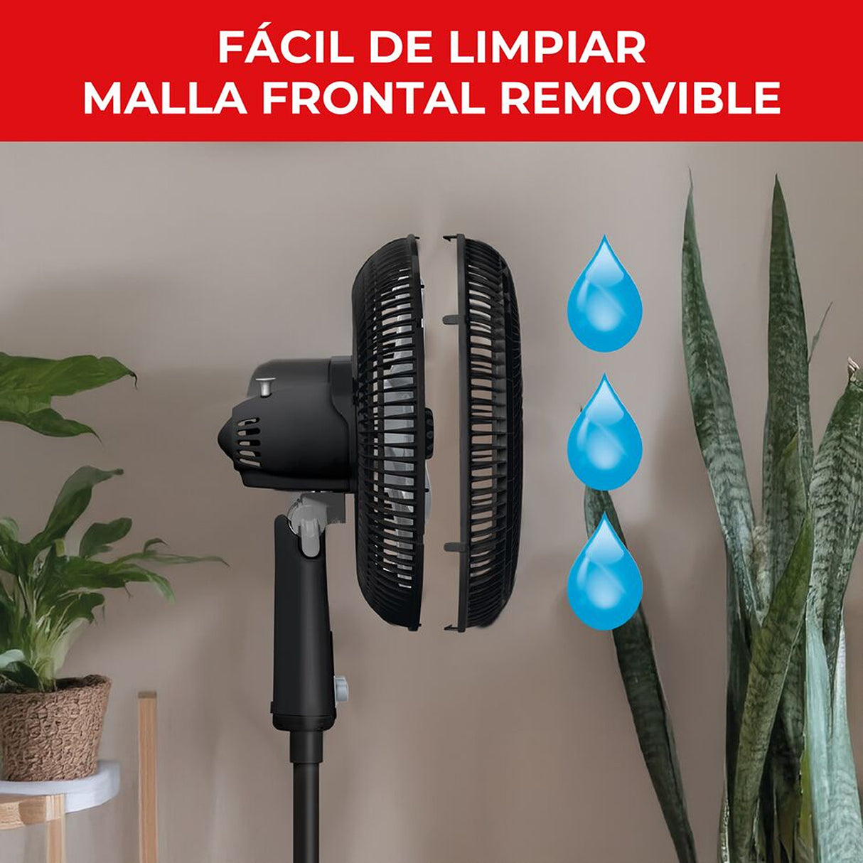 Ventilador de Piso Samurai Air Power Negro 47.4x118cm de 3 Velocidades y con Oscilación - VENTILADORES | Bylmo
