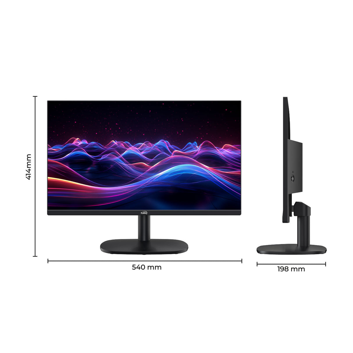 Monitor Gamer Kalley Negro 54x41.4cm Full HD LED de 24" Pulgadas - MONITORES | Bylmo