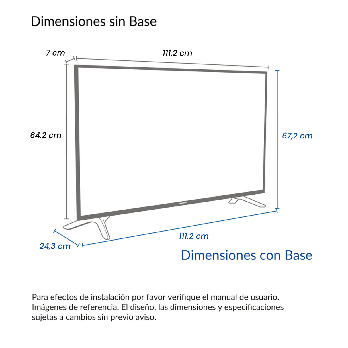 Televisor Challenger Google TV Negro 111.2x67.2cm de 50" Pulgadas Smart QLED 4K con Wifi Integrado y con Bluetooth - TELEVISORES | Bylmo