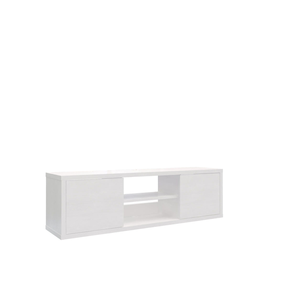 Mesa para TV Flotante Good Blanco 120x35cm para TV Hasta 50" Pulgadas con Dos Compartimientos - MUEBLES DE TV | Bylmo