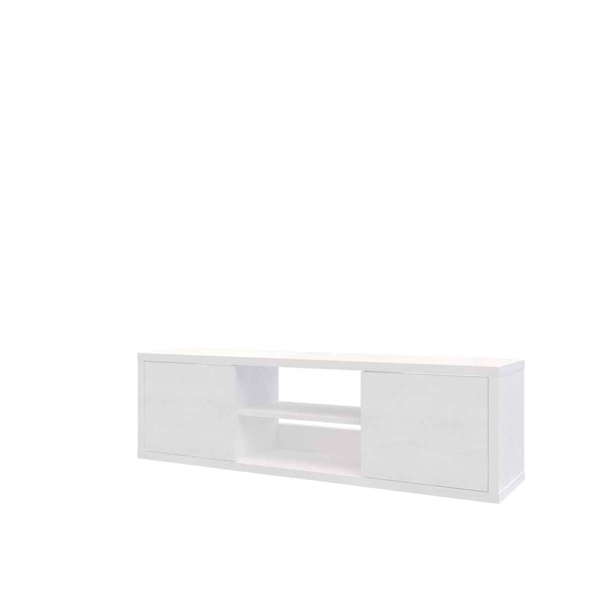 Mesa para TV Flotante Good Blanco 120x35cm para TV Hasta 50" Pulgadas con Dos Compartimientos - MUEBLES DE TV | Bylmo