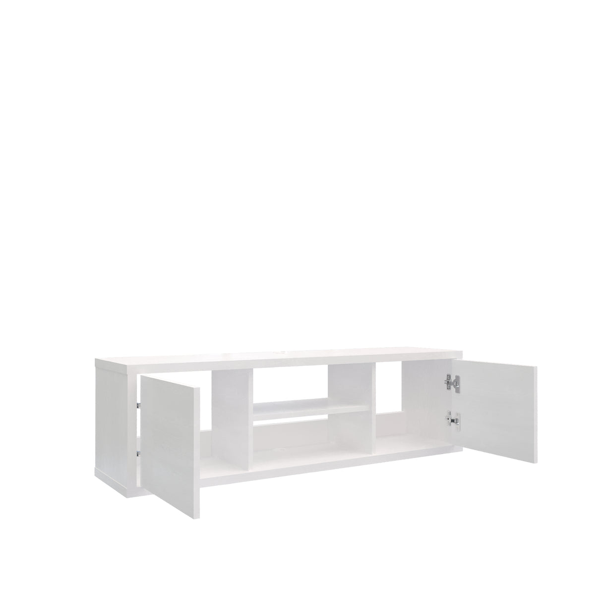 Mesa para TV Flotante Good Blanco 120x35cm para TV Hasta 50" Pulgadas con Dos Compartimientos - MUEBLES DE TV | Bylmo