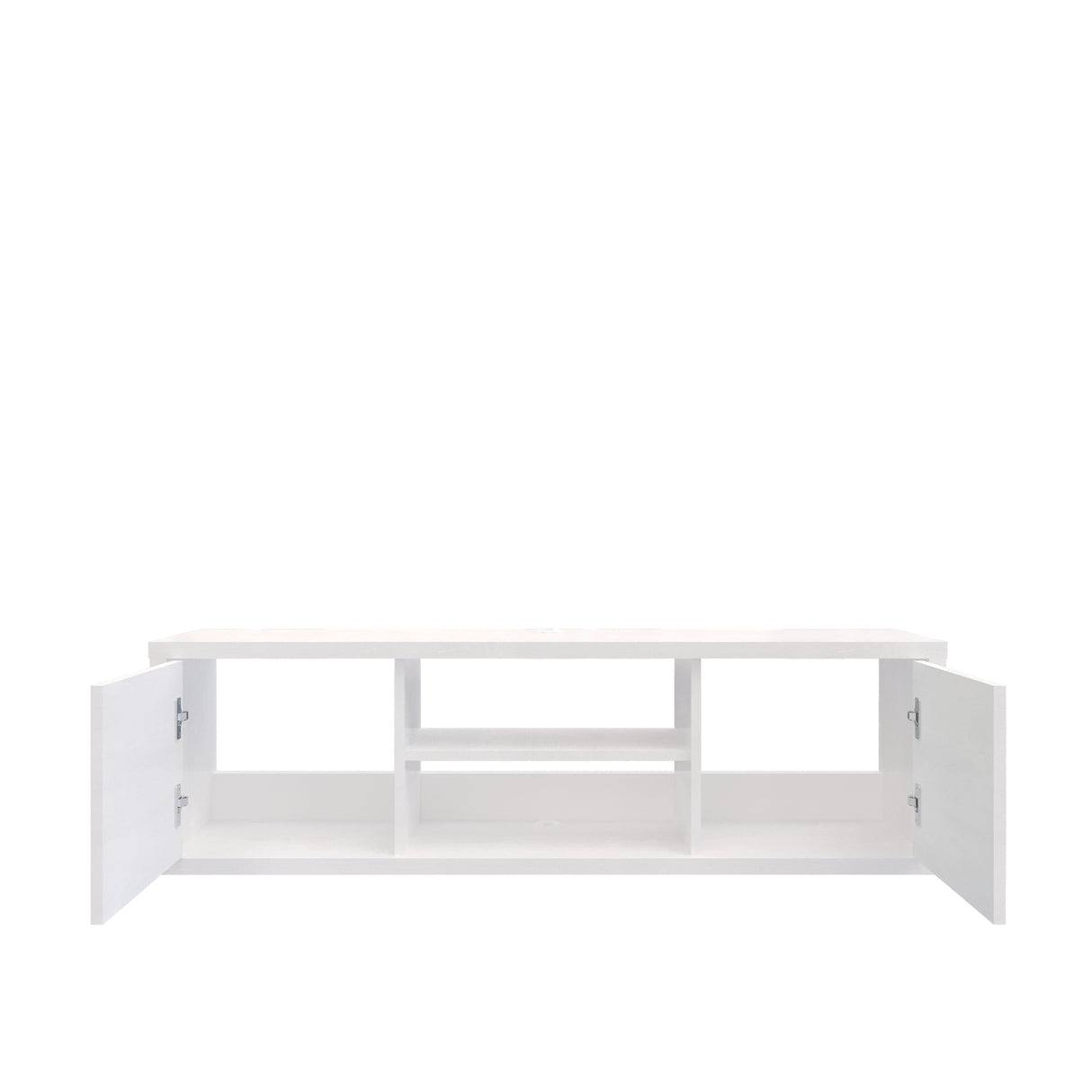 Mesa para TV Flotante Good Blanco 120x35cm para TV Hasta 50" Pulgadas con Dos Compartimientos - MUEBLES DE TV | Bylmo