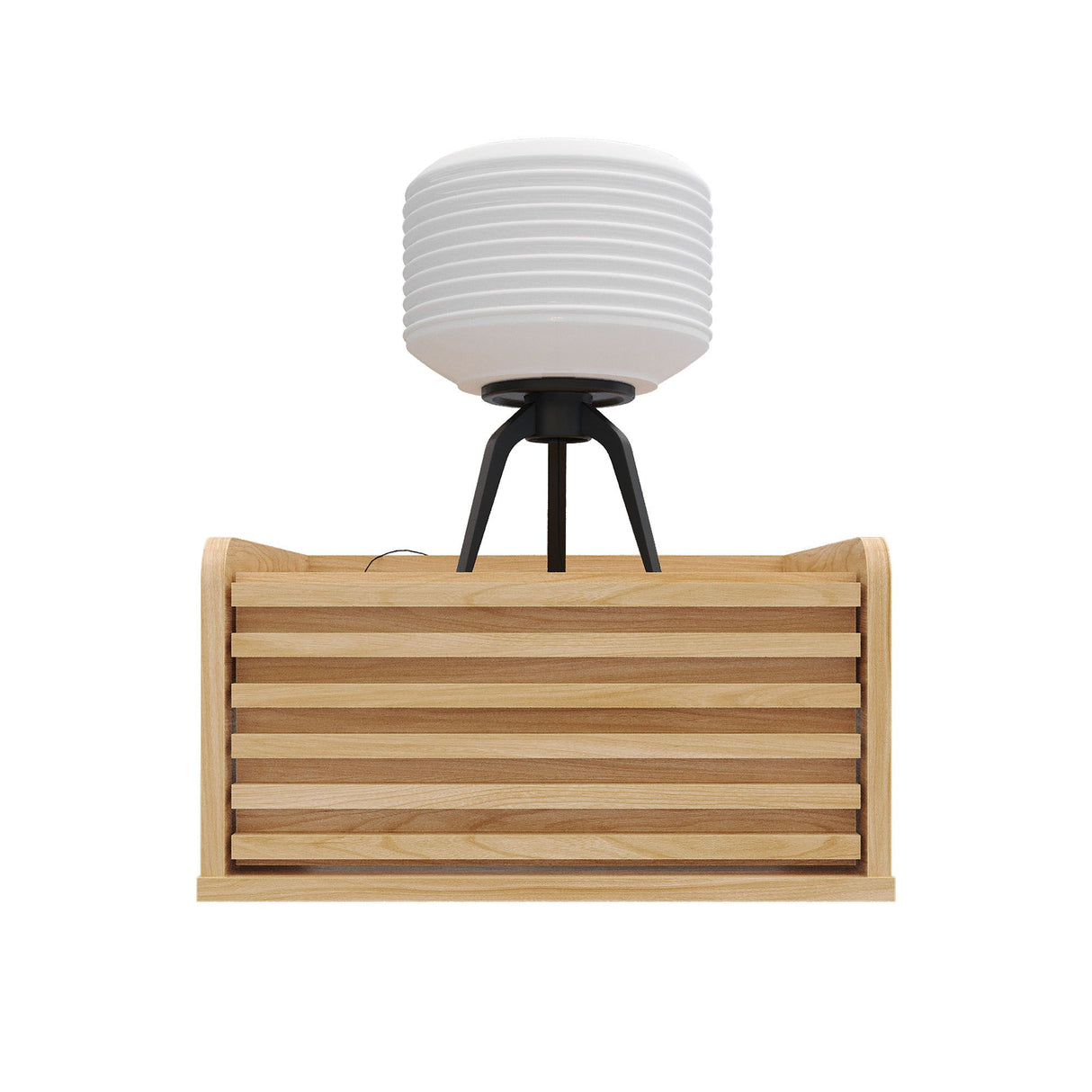 Mesa de Noche Flotante Nori Miel 43x23cm con Un Cajón y Un Compartimiento - MESAS DE NOCHE | Bylmo