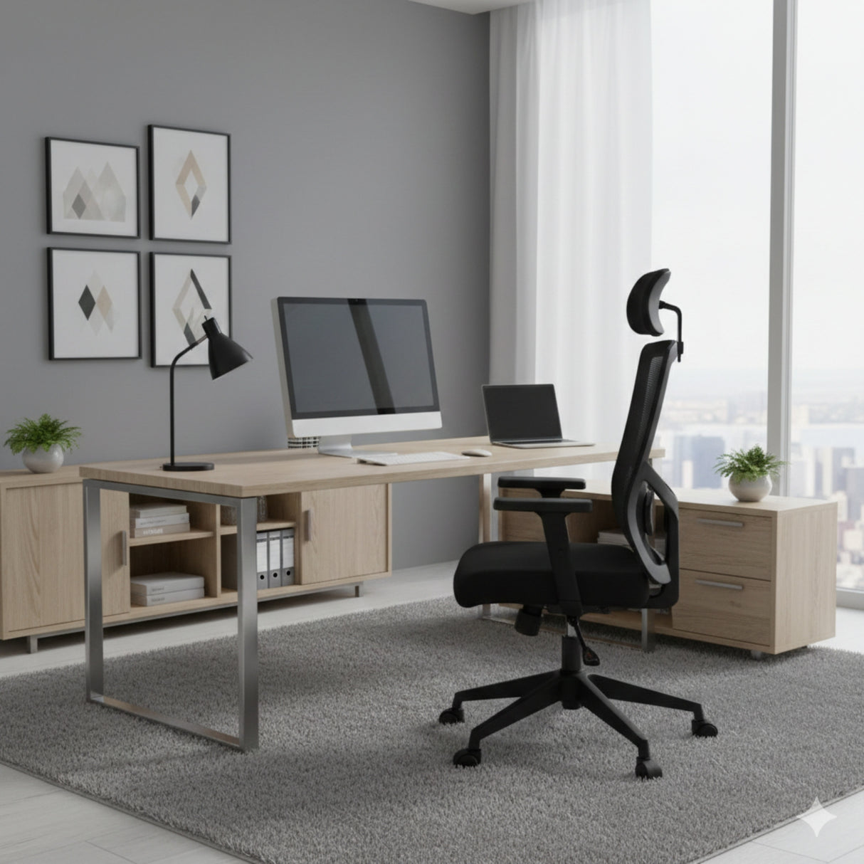 Silla Gerencial Duty Negro 48x119cm Giratoria con Espaldar Reclinable Soporte Lumbar y Apoya Cabezas - SILLAS DE OFICINA | Bylmo