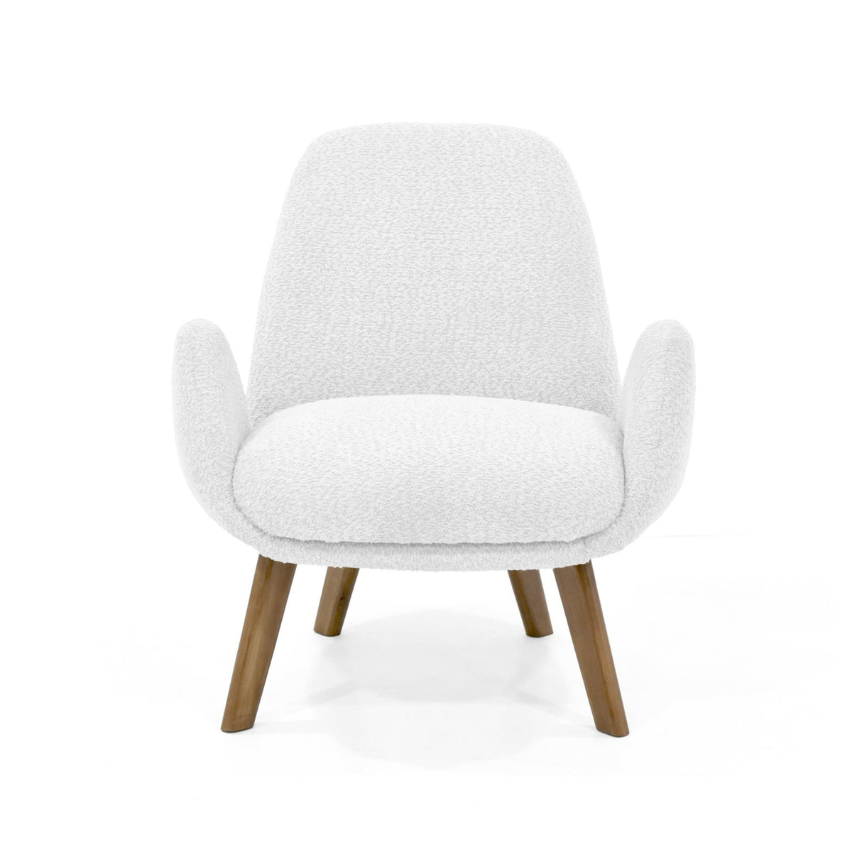 Poltrona Sibu Blanco y Matiz Caoba 77x79cm de Un Puestos y con Apoya Brazos - SOFAS Y POLTRONAS | Bylmo