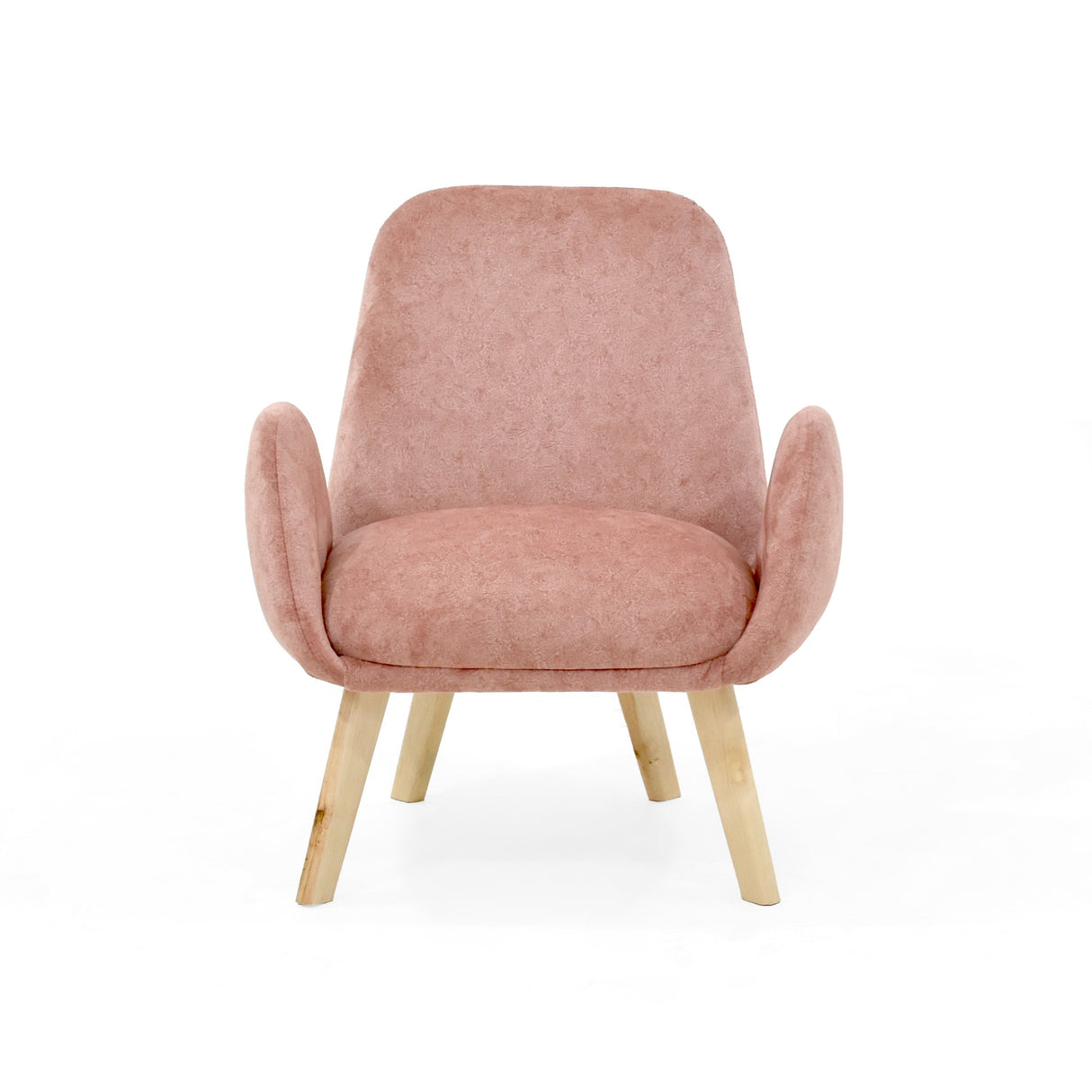 Poltrona Sibu Salmón y Matiz Natural 77x79cm de Un Puestos y con Apoya Brazos - SOFAS Y POLTRONAS | Bylmo