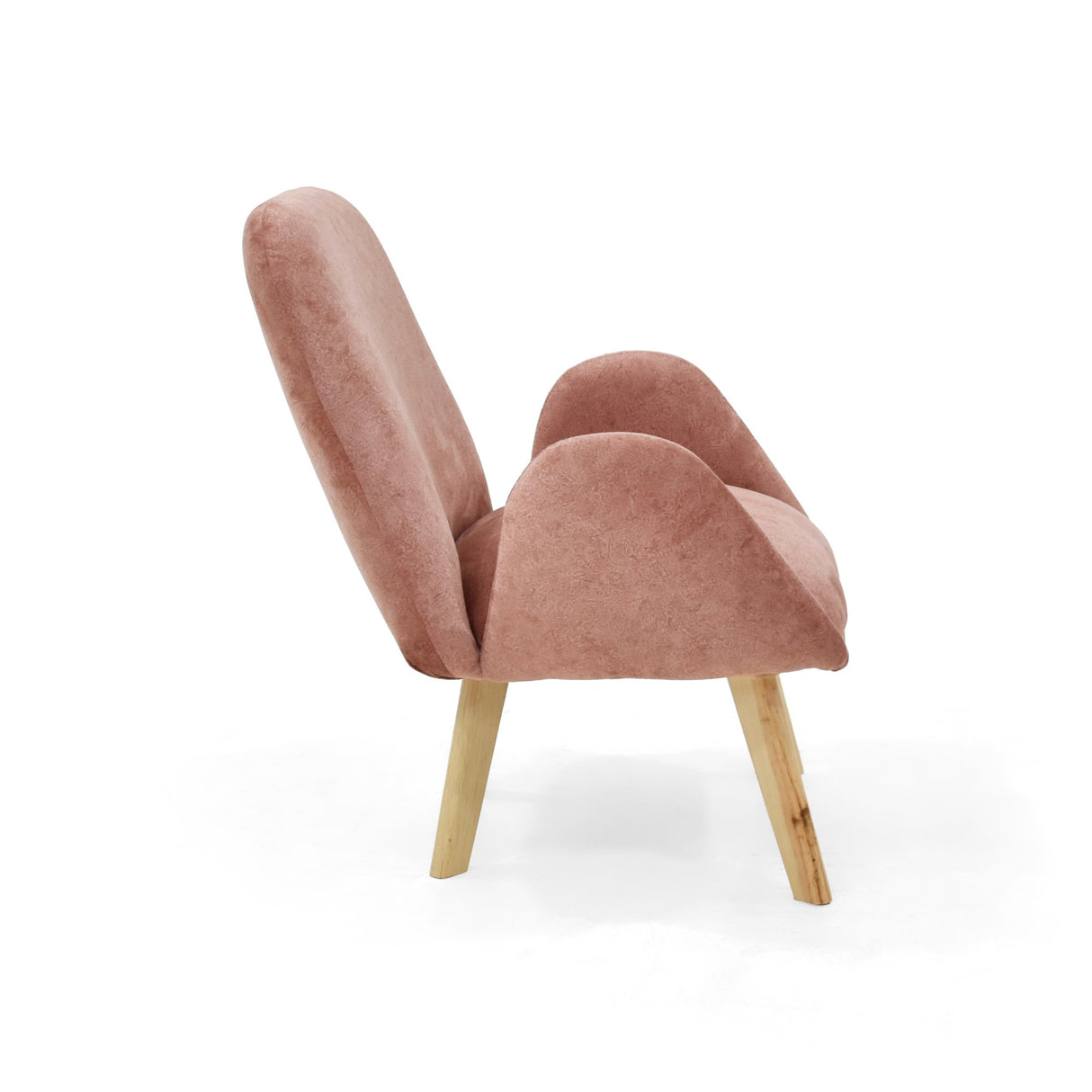 Poltrona Sibu Salmón y Matiz Natural 77x79cm de Un Puestos y con Apoya Brazos - SOFAS Y POLTRONAS | Bylmo