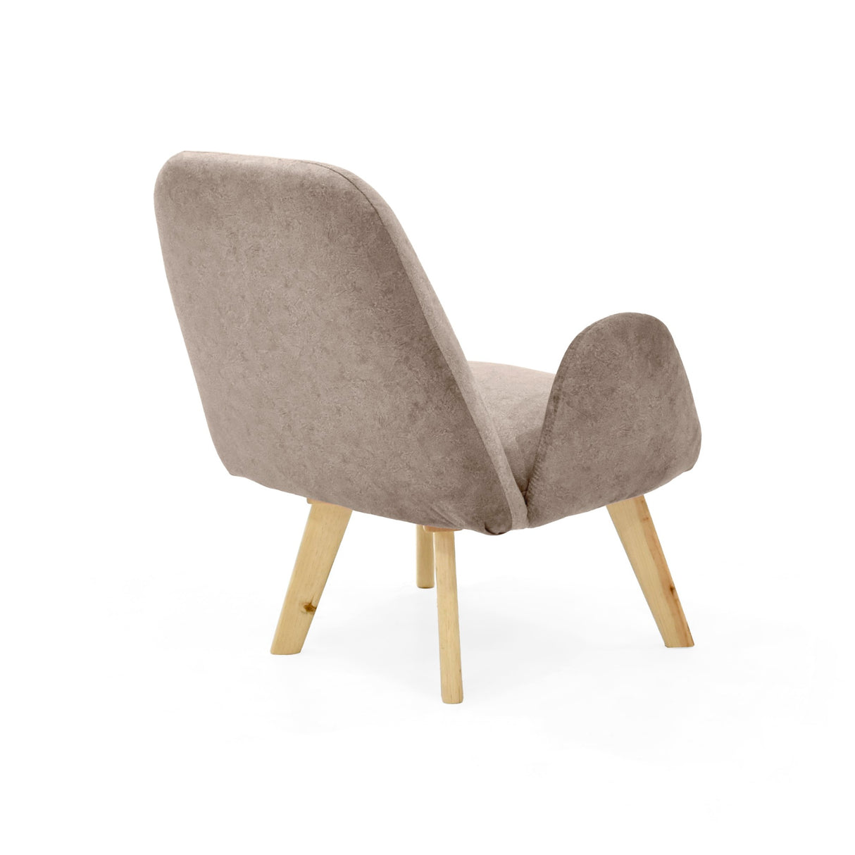 Poltrona Sibu Taupe y Matiz Natural 77x79cm de Un Puestos y con Apoya Brazos - SOFAS Y POLTRONAS | Bylmo