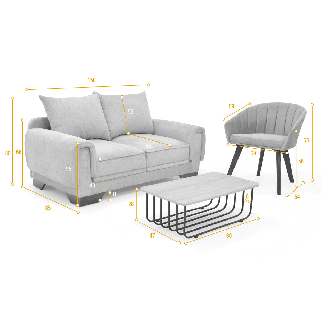 Sala Daytona Beige y Salmón 150x80cm de Tres Puestos y con Apoya Brazos - SOFAS Y POLTRONAS | Bylmo