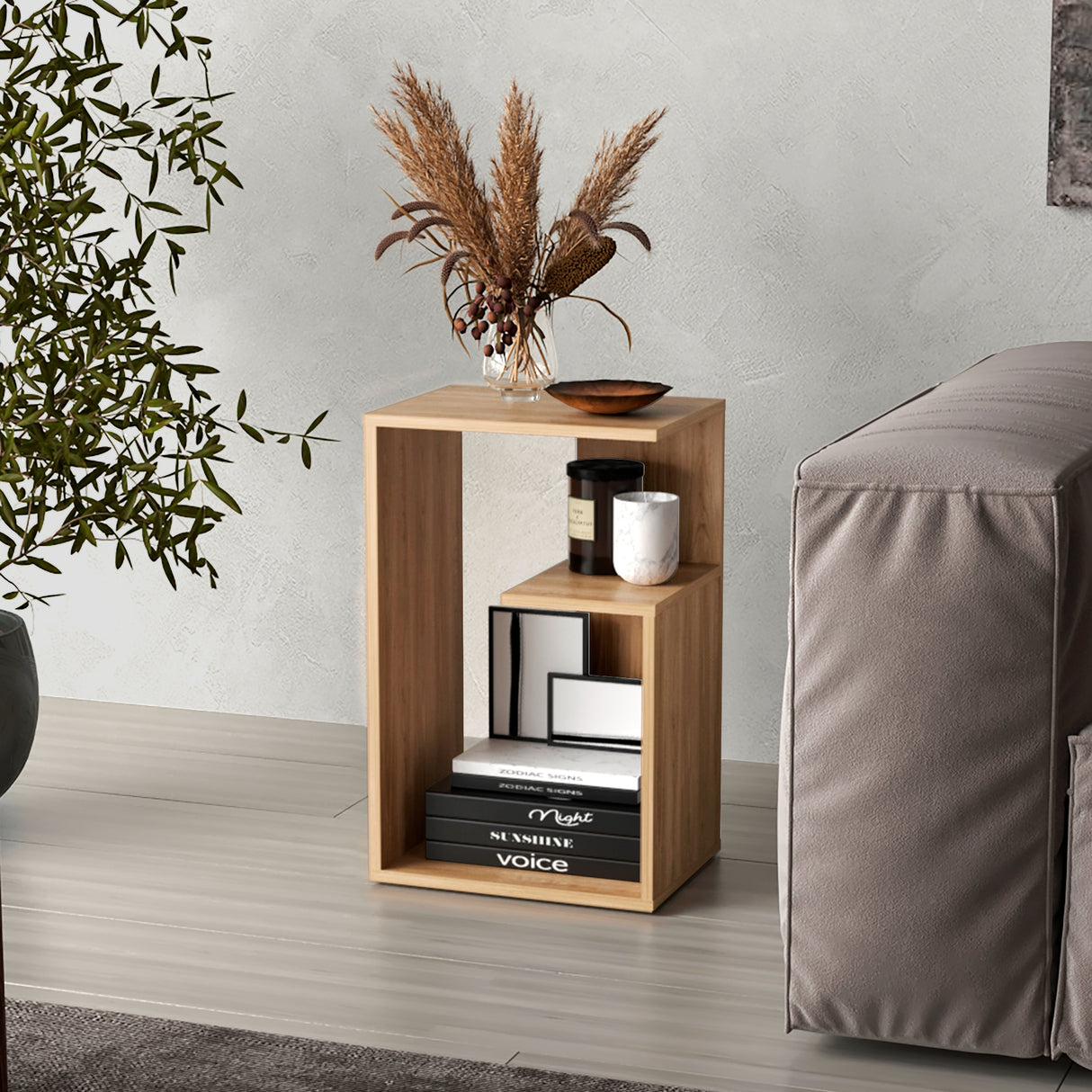 Mesa Auxiliar Everett Fresno Europeo 39.8x63.4cm Rectangular - MESAS AUXILIARES | Bylmo