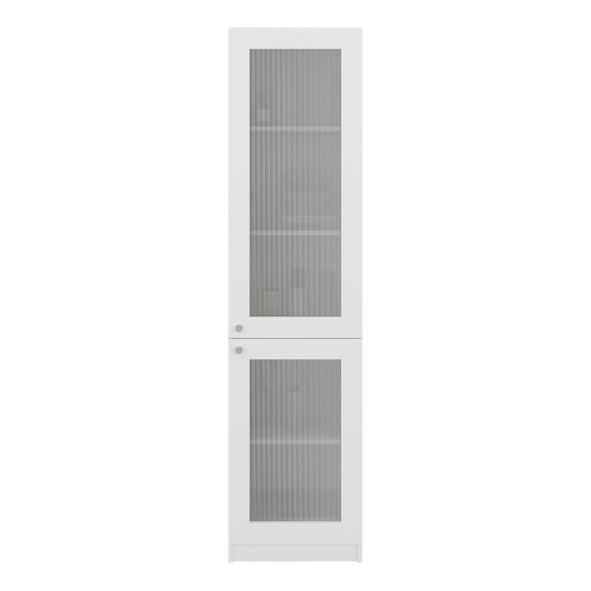 Estantería Home Blanco 45x180.6cm Rectangular con Tres Entrepaños y Dos Puertas con Vidrio - BIBLIOTECAS Y ESTANTERIAS | Bylmo