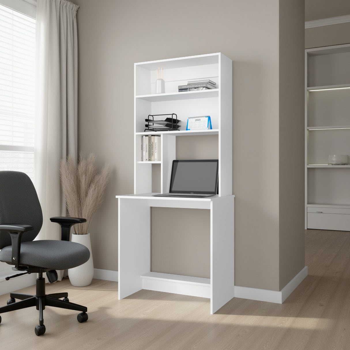 Escritorio Hutch Blanco 75.2x180.7cm sin Cajones - ESCRITORIOS | Bylmo