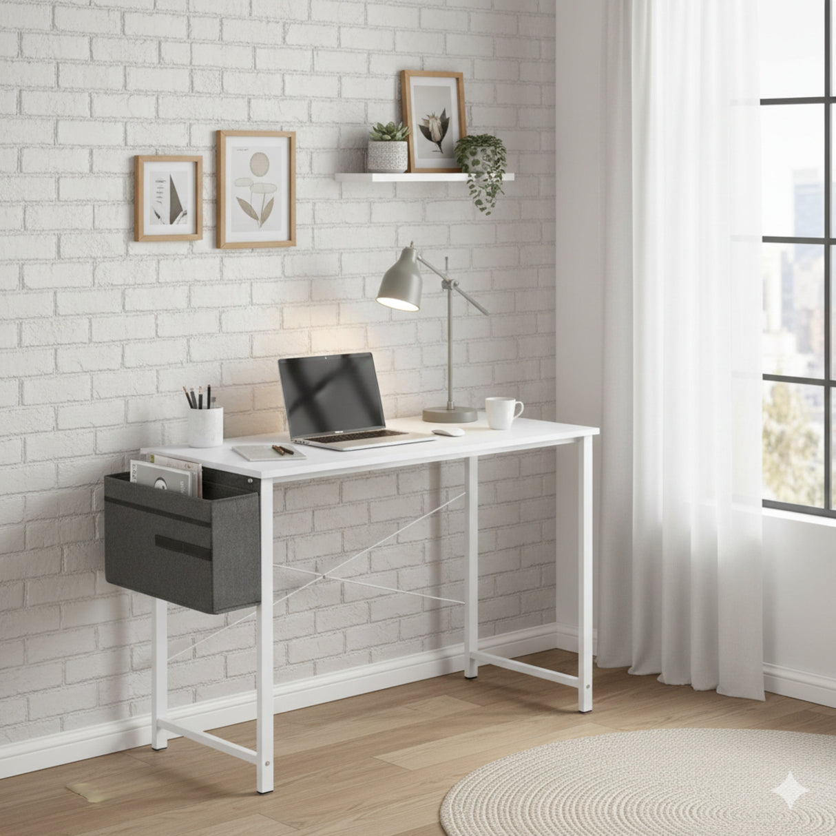 Escritorio lux Blanco 100x75cm con Una Maleta Integrada - ESCRITORIOS | Bylmo