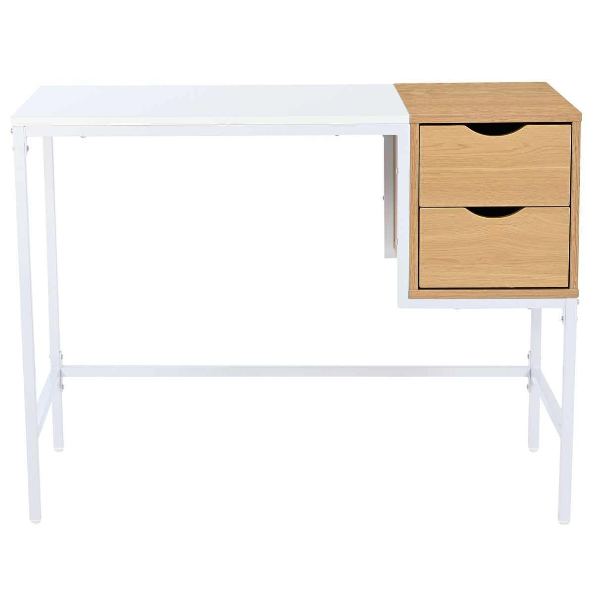 Escritorio Melani Blanco 100x75cm con Dos Cajones - ESCRITORIOS | Bylmo