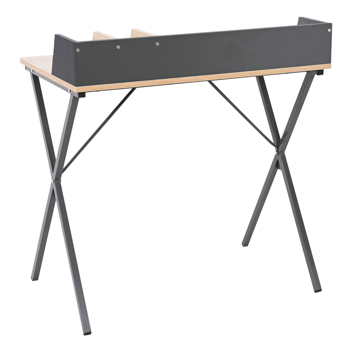 Escritorio Sprint Marrón 80x84cm con Pasa Cables - ESCRITORIOS | Bylmo