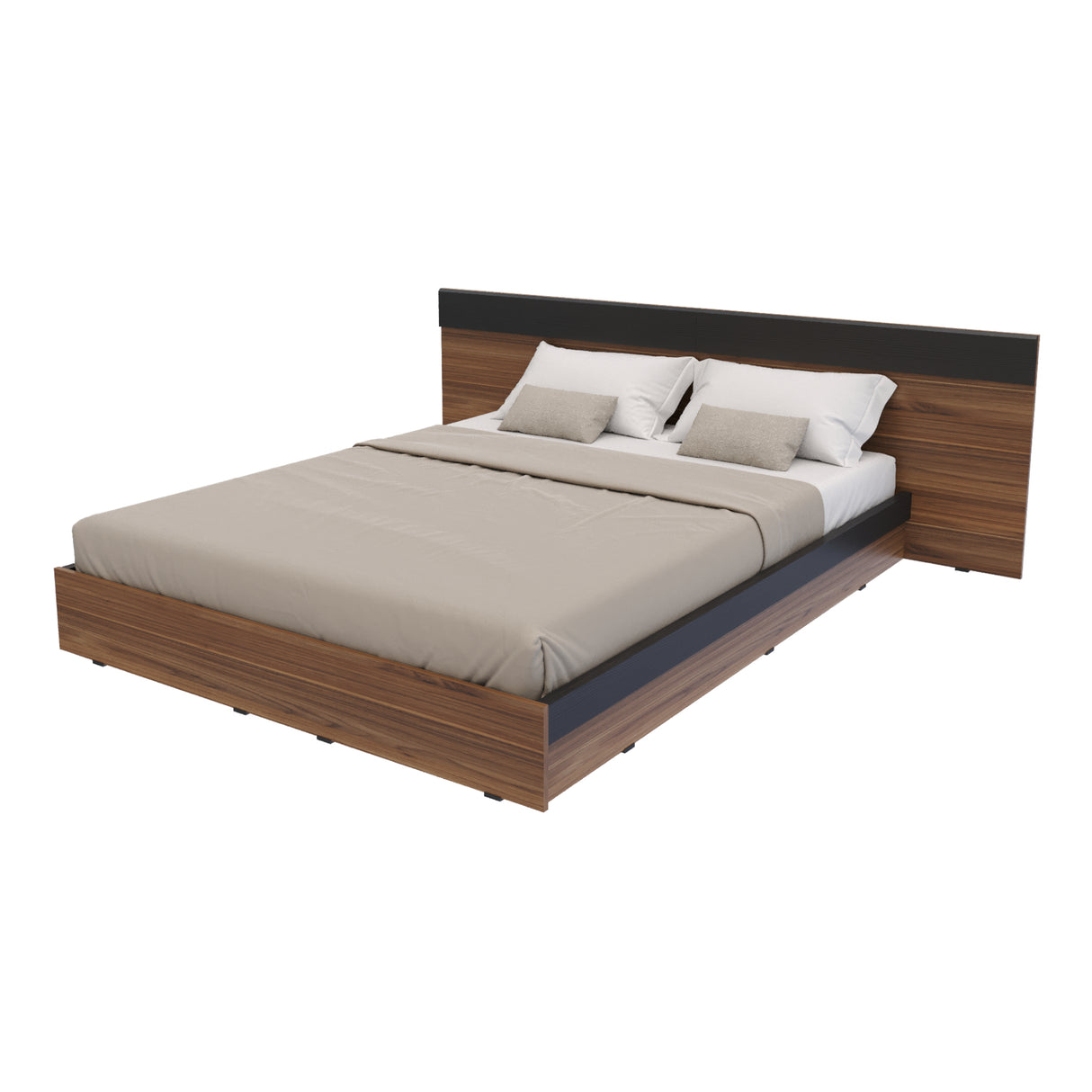 Base Cama Verona Gales y Wengue 212x71cm para Cama Doble 140 X 200 Cm con Cabecero - CAMAS | Bylmo