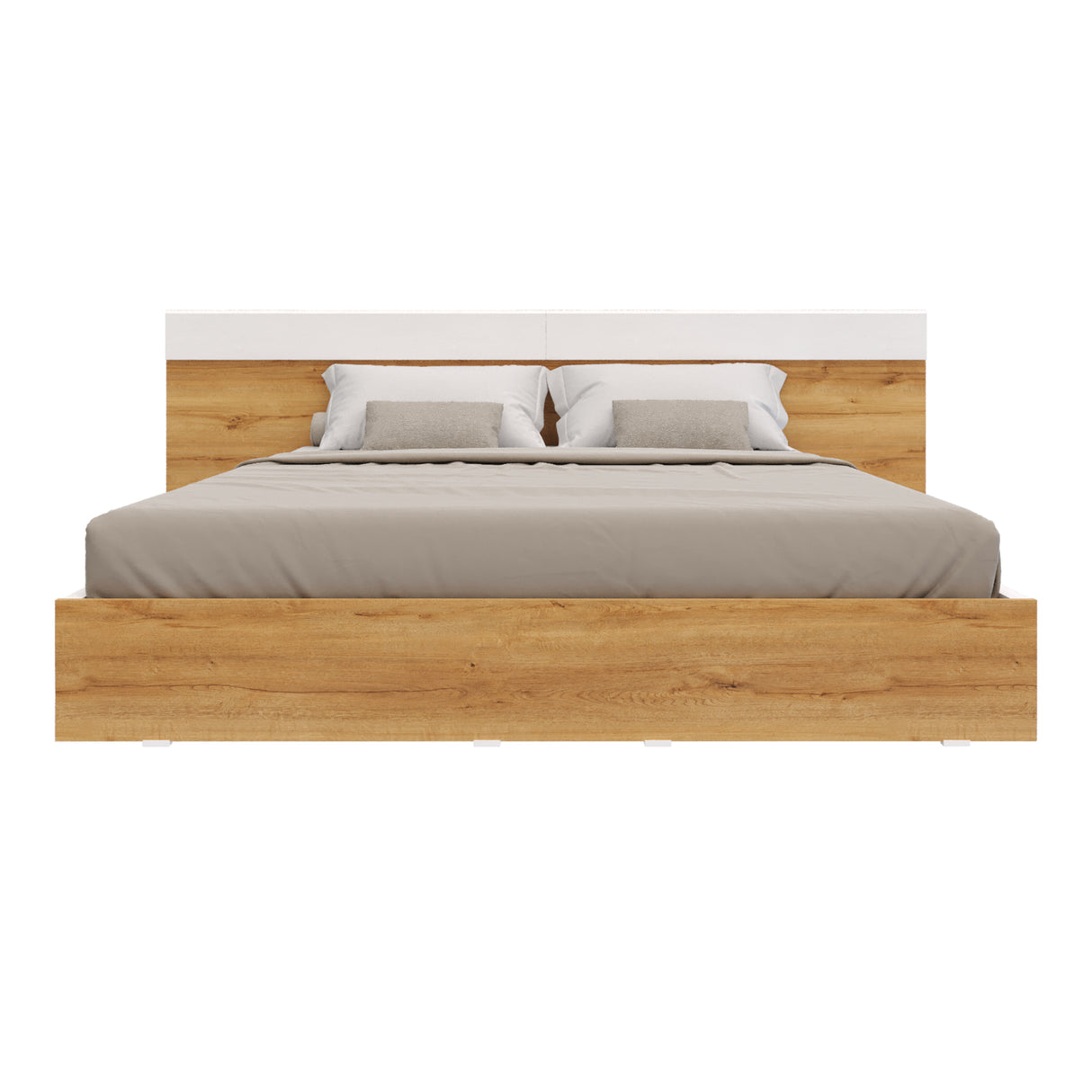 Base Cama Verona Duna y Blanco 212x71cm para Cama Doble 140 X 200 Cm con Cabecero - CAMAS | Bylmo